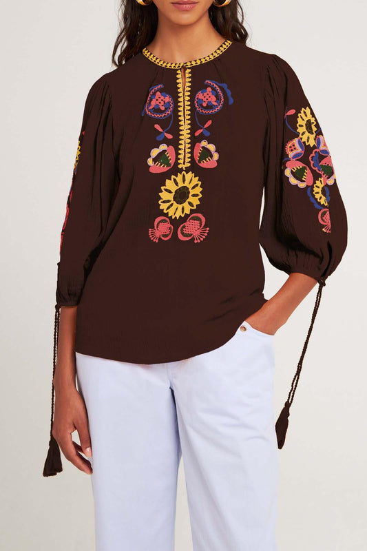 Blouse brodée Magoo