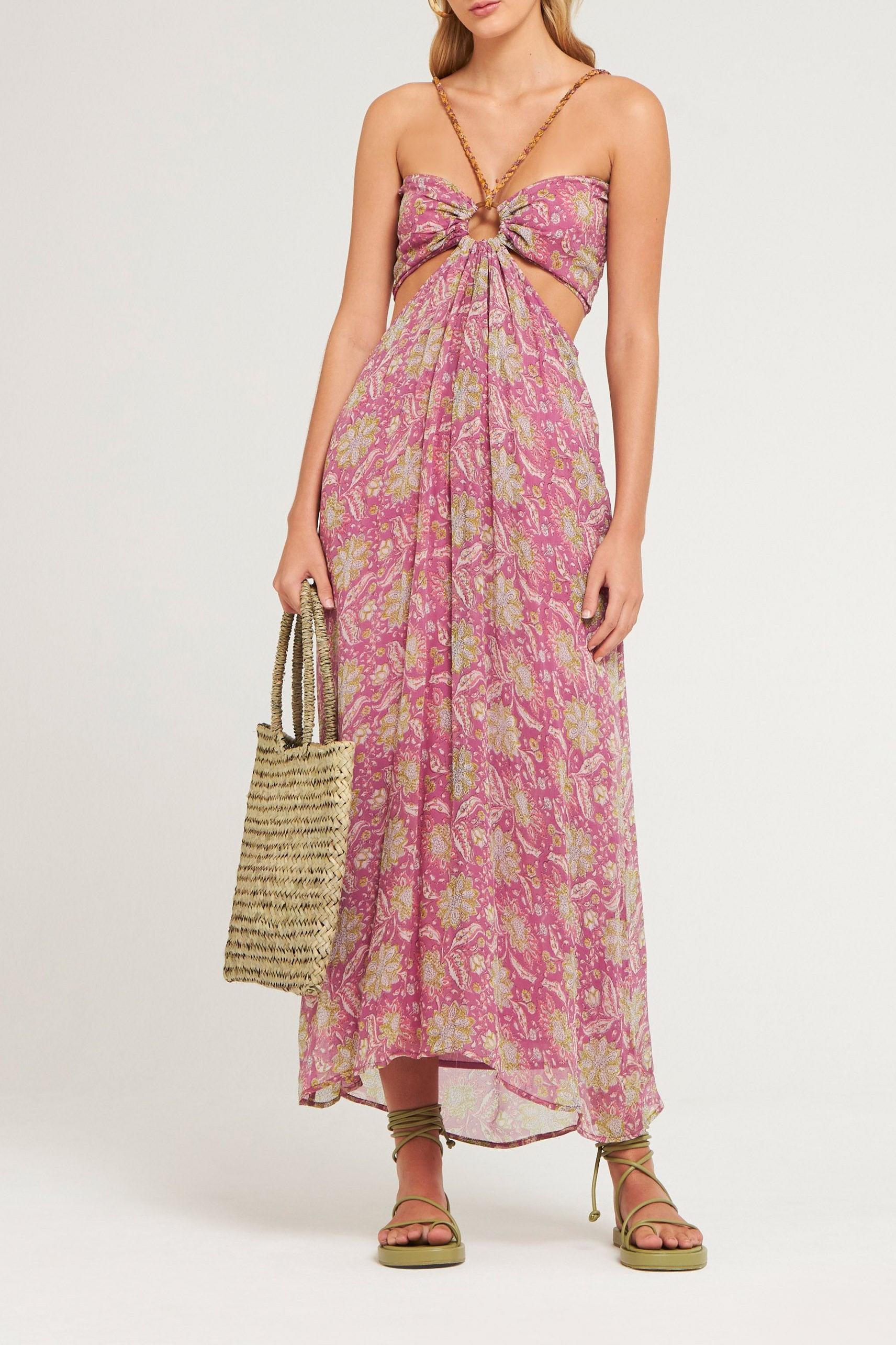 Robe à bretelles Loah rose