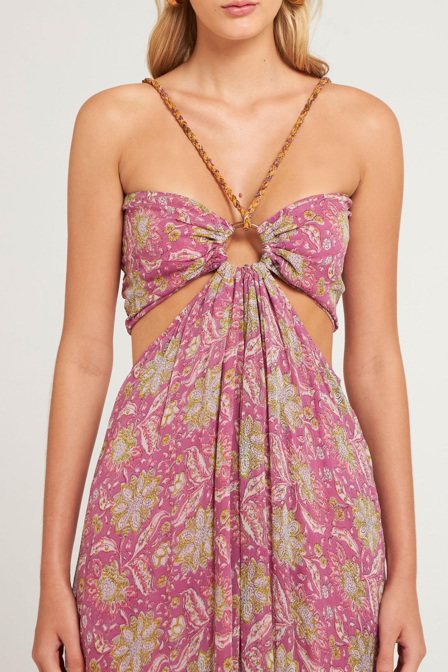 Robe à bretelles Loah rose
