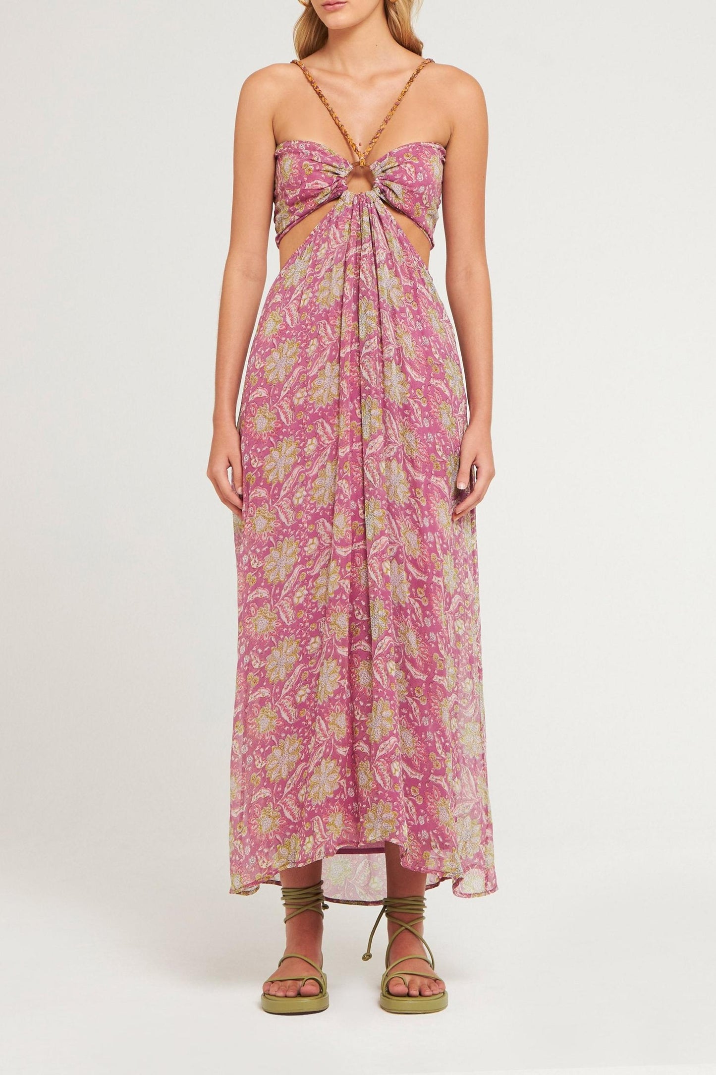 Robe à bretelles Loah rose