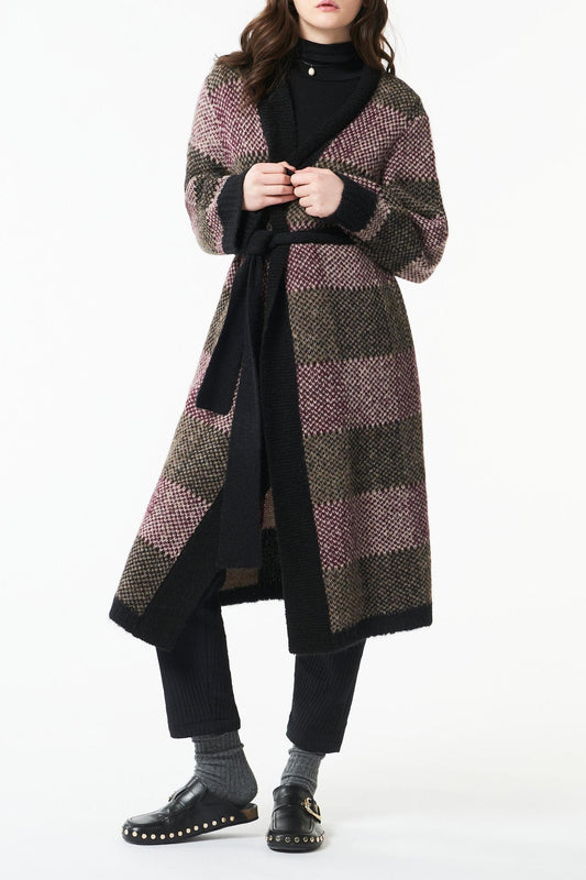 Arturo long alpaca cardigan - Grey