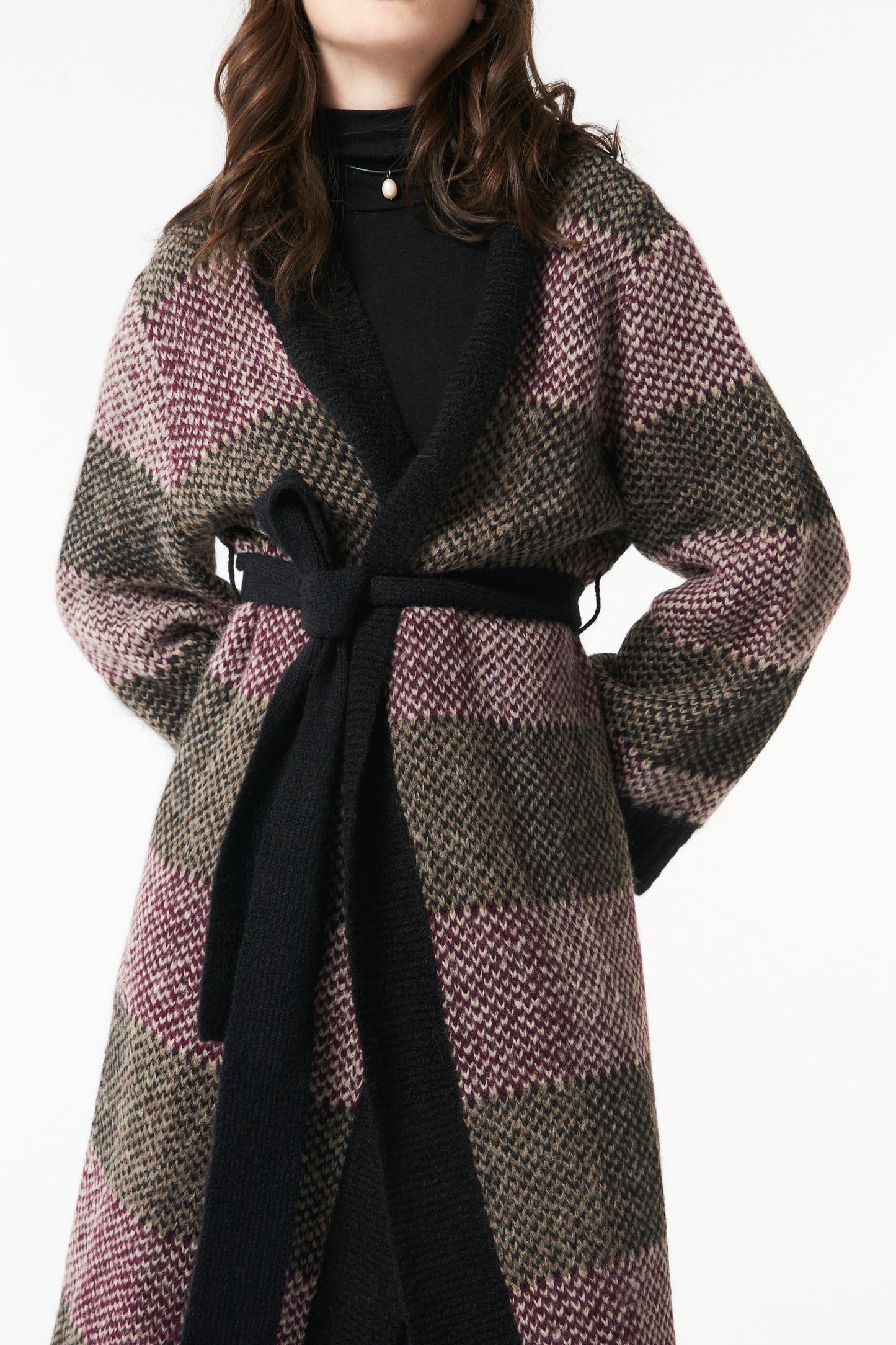 Arturo long alpaca cardigan - Grey
