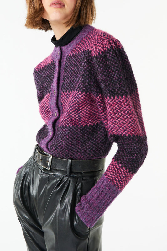 Arturo alpaca cardigan - Purple