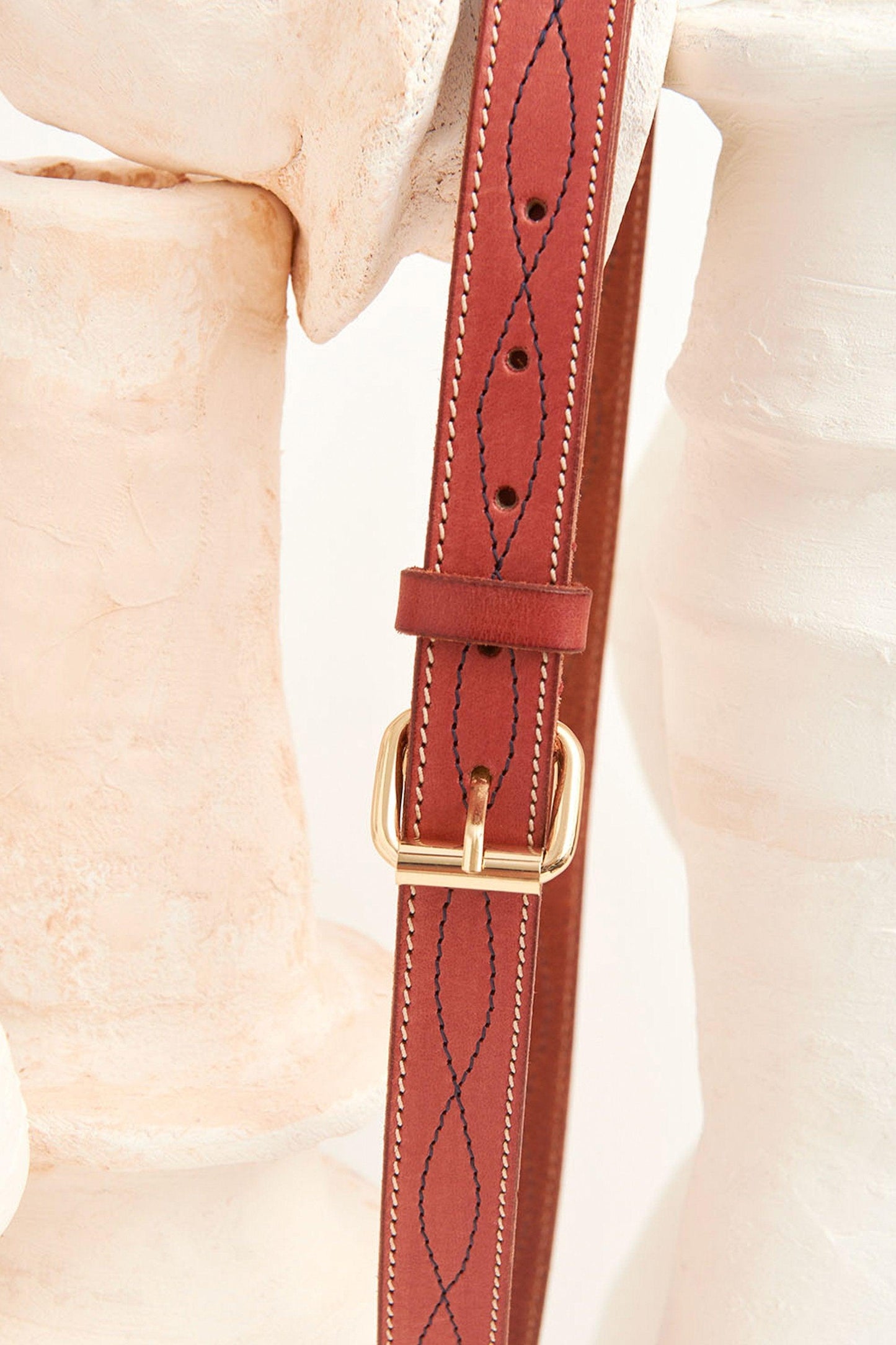 Tyria Leather Belt - Red