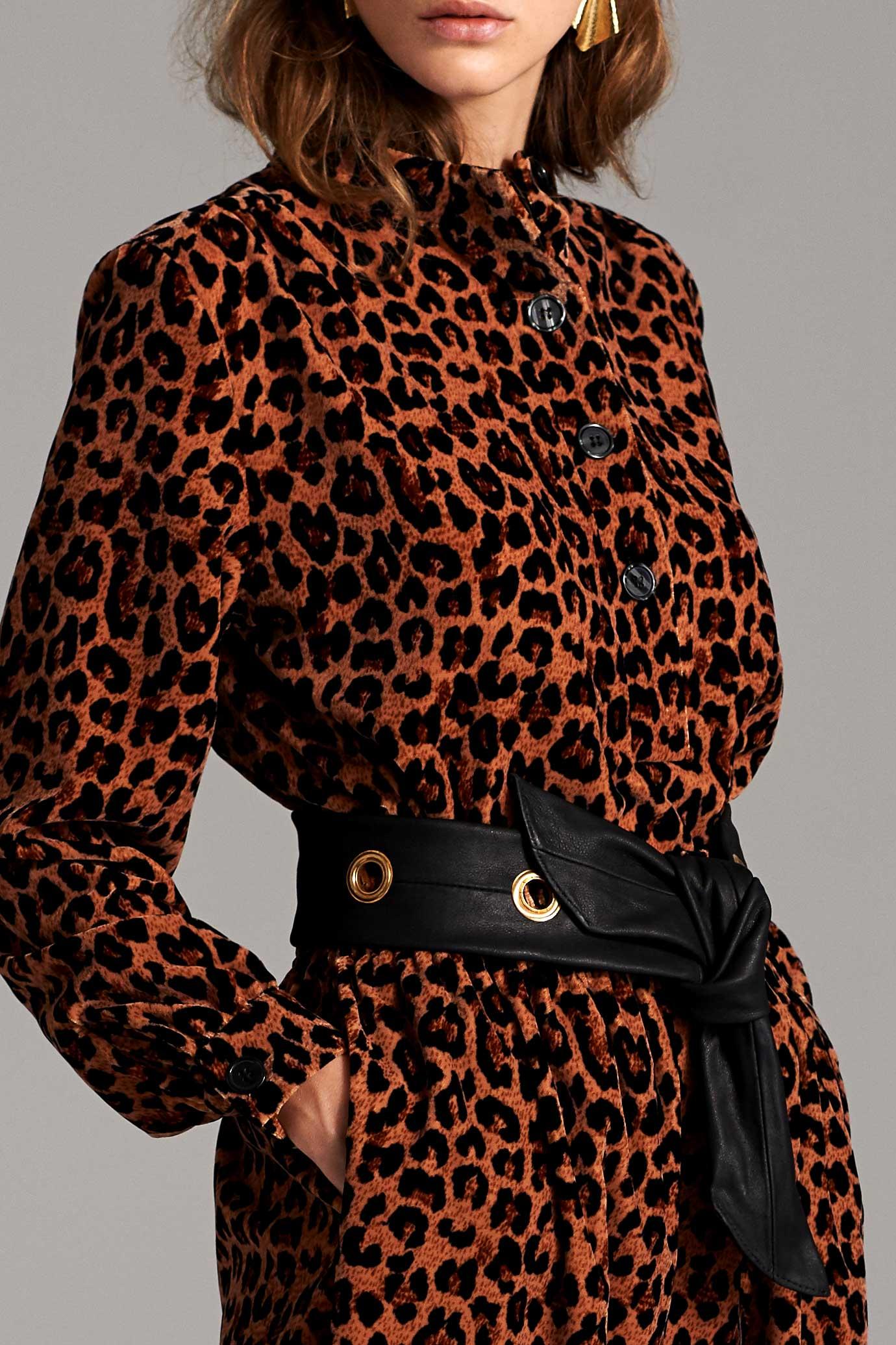 Ceinture large en cuir à nouer noire Knoti