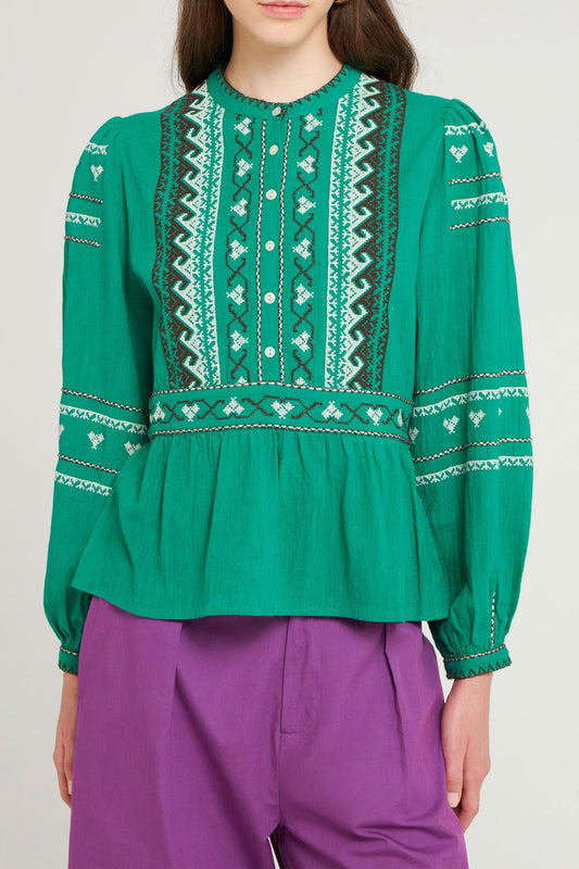 Blouse brodée Lima