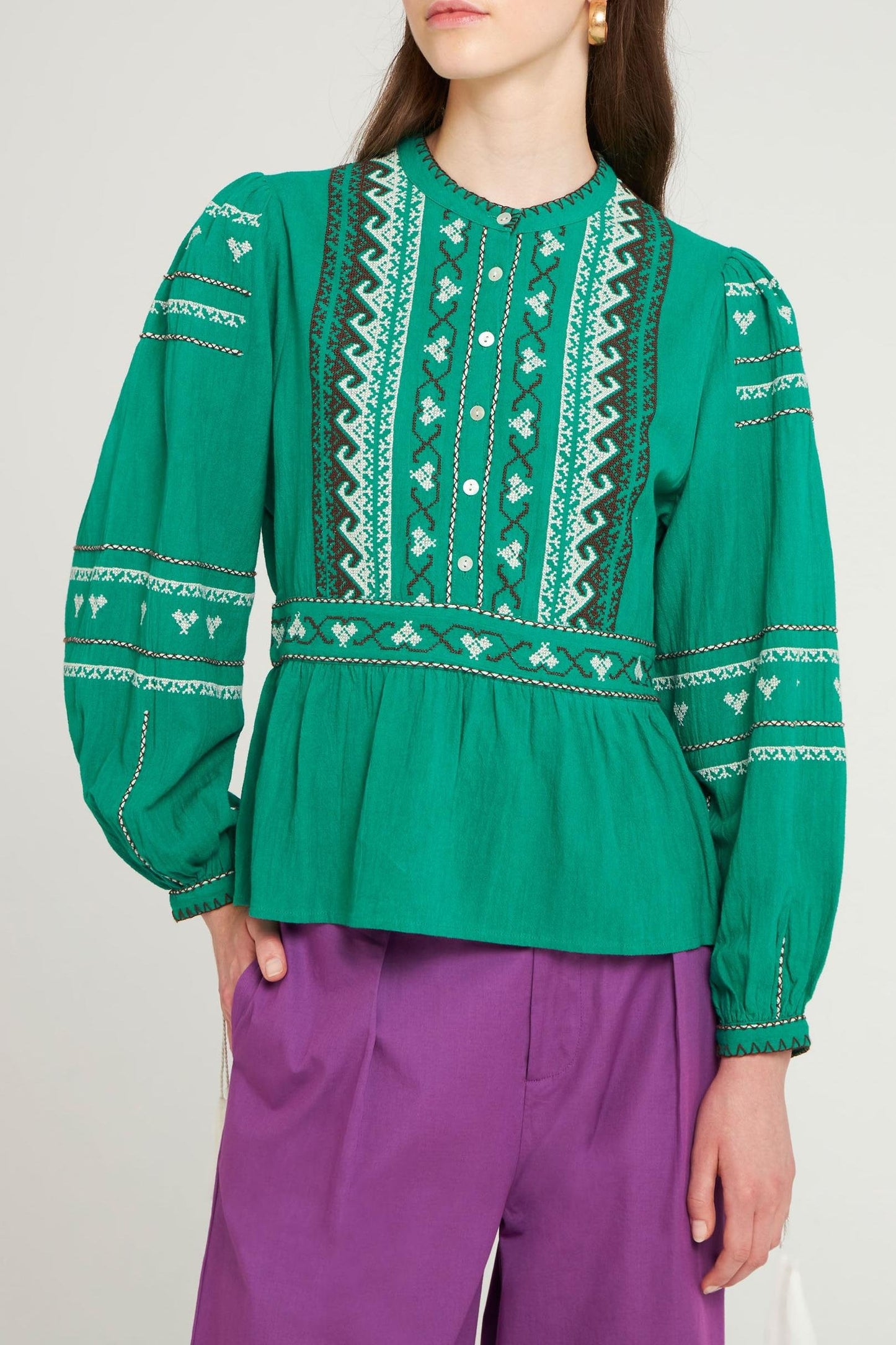Blouse brodée Lima