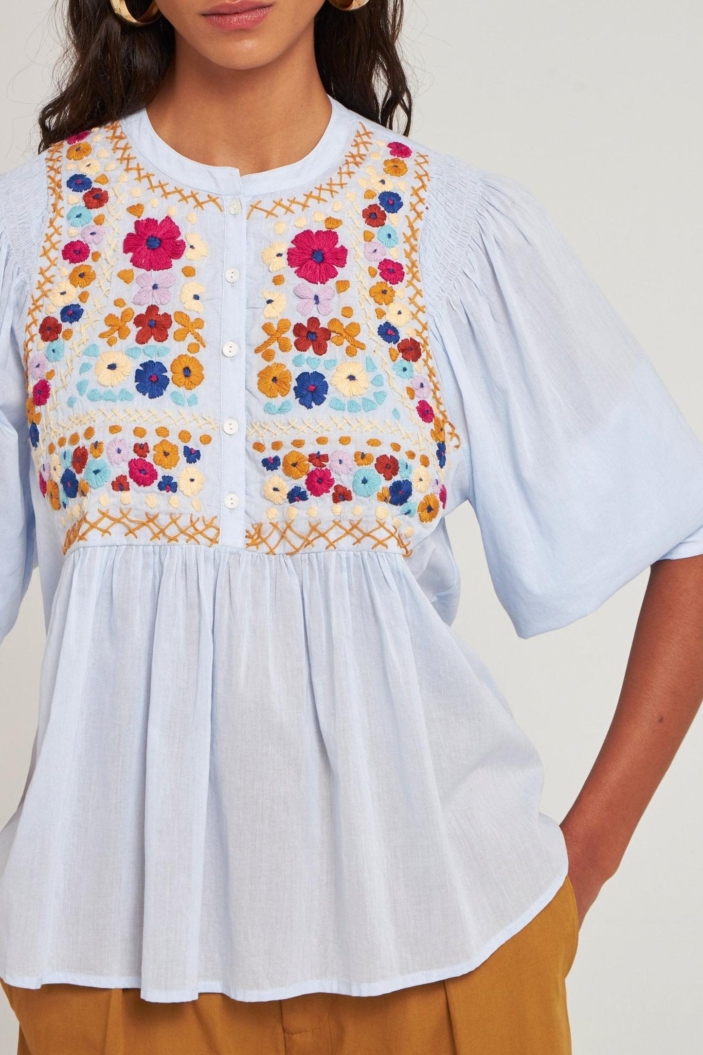 Blouse brodée Leny