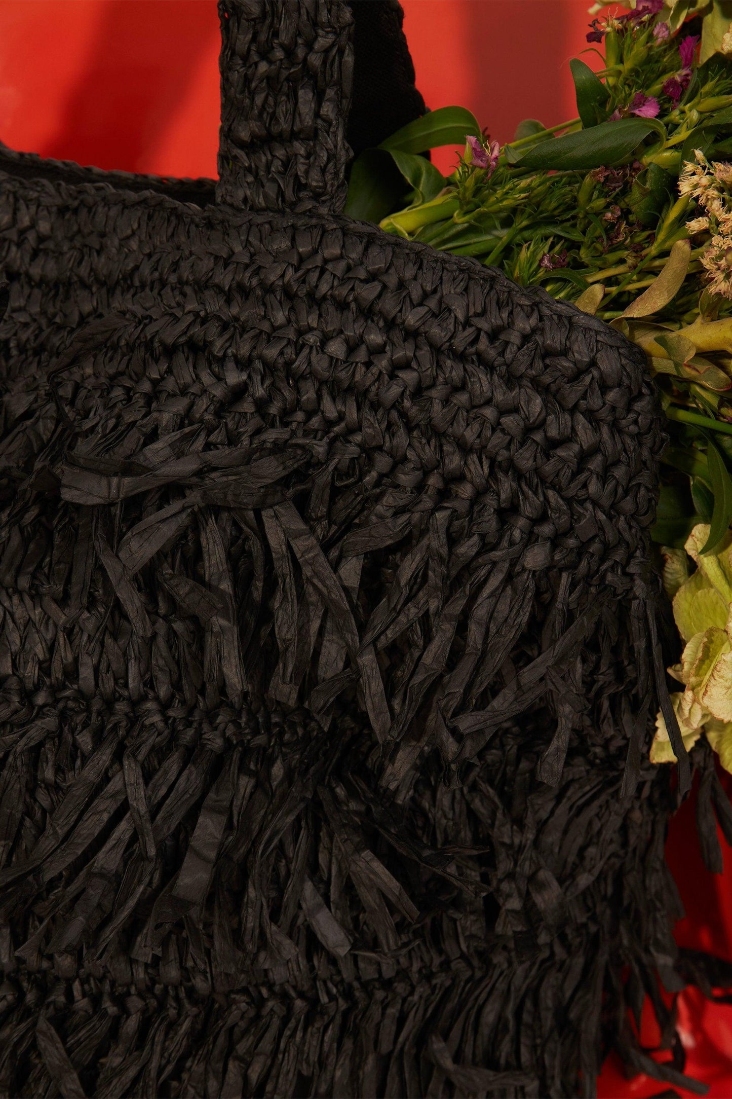 Milena large raffia tote bag