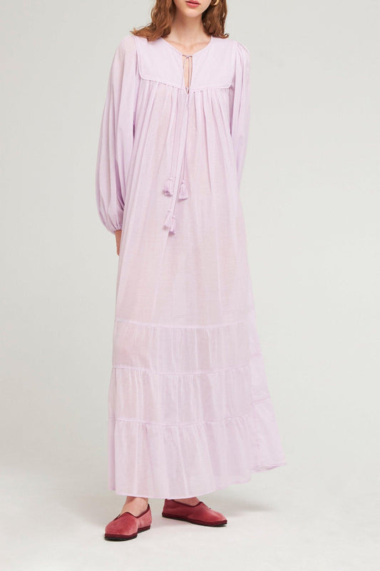 Robe longue Hita violet clair