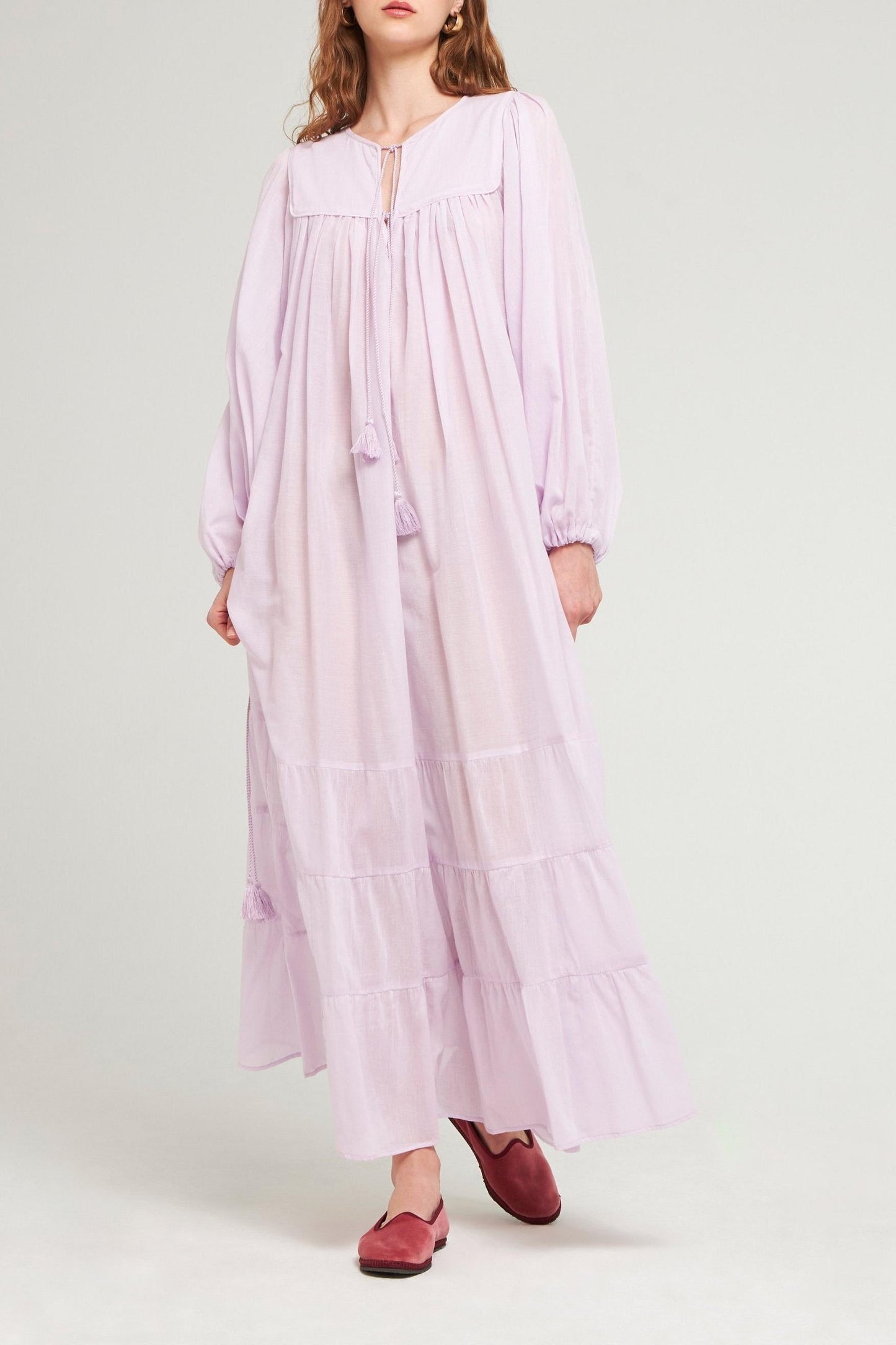 Robe longue Hita violet clair