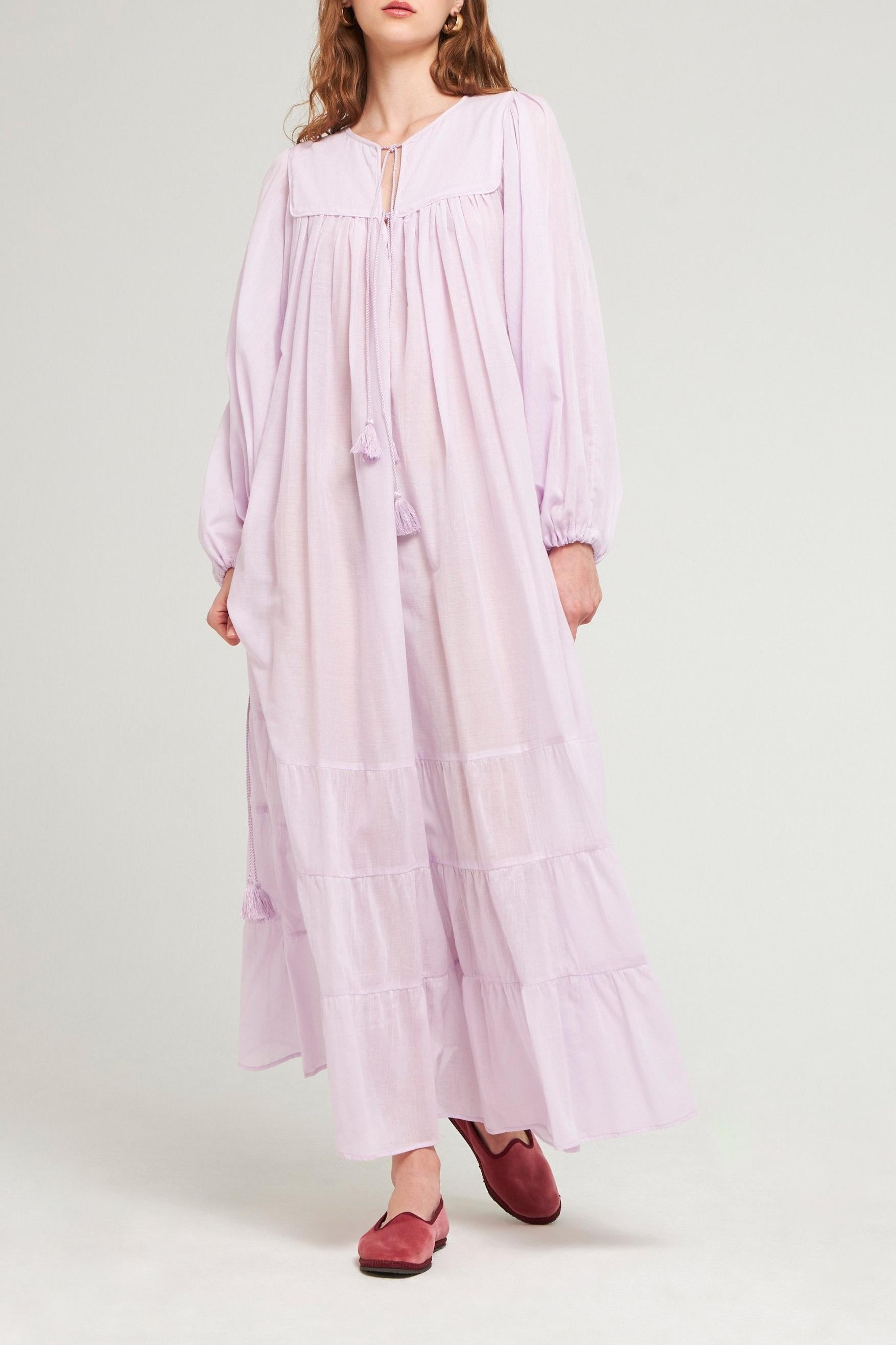 Robe longue Hita violet clair