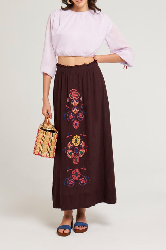 Crop top Hita violet clair