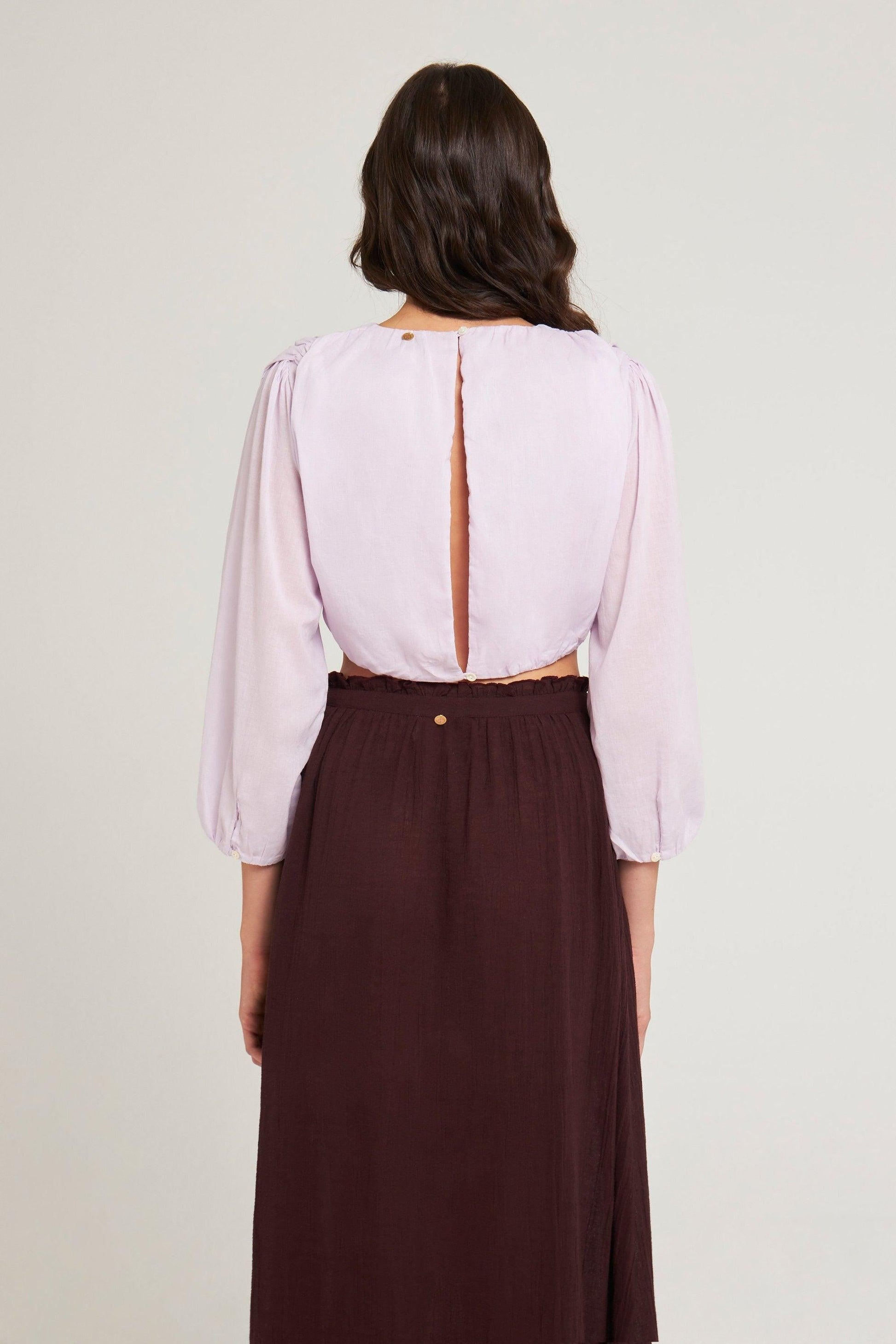 Crop top Hita violet clair