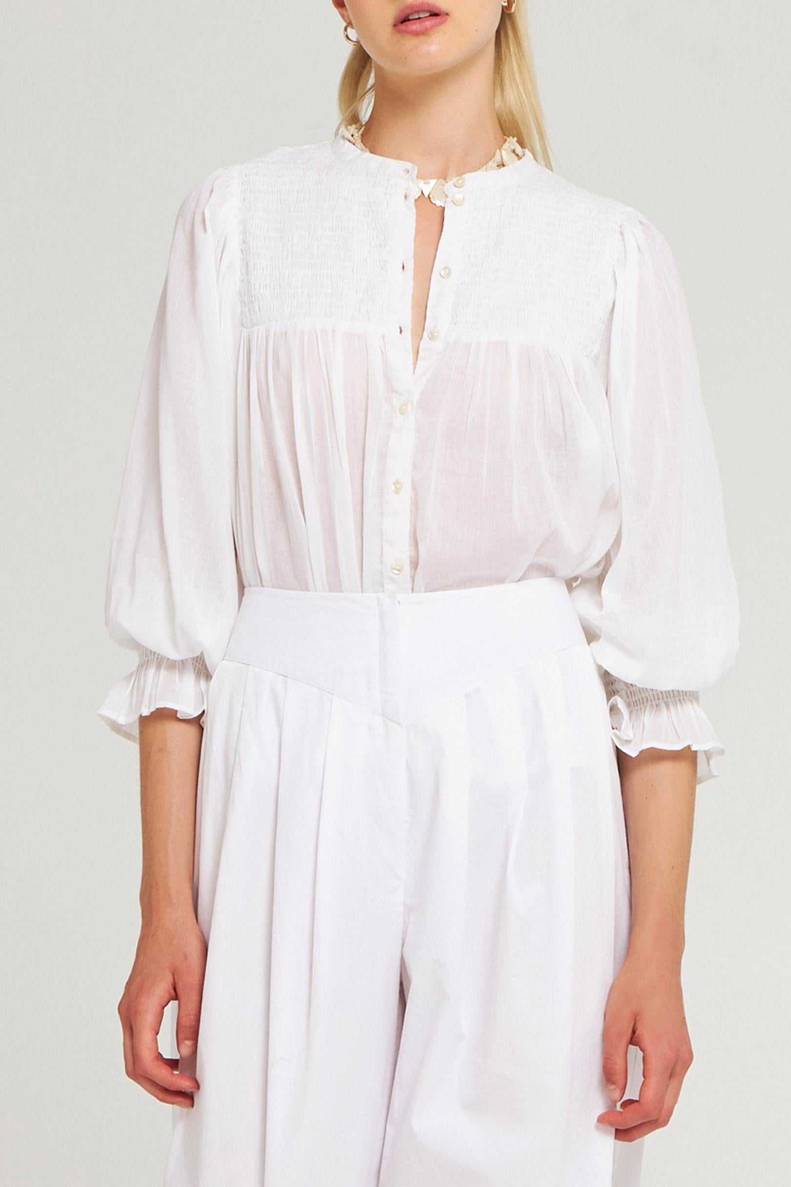 Blouse fluide Hita blanc