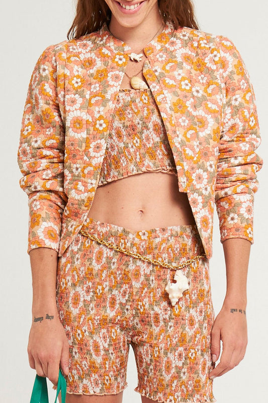 Veste matelassée Blossom rouille