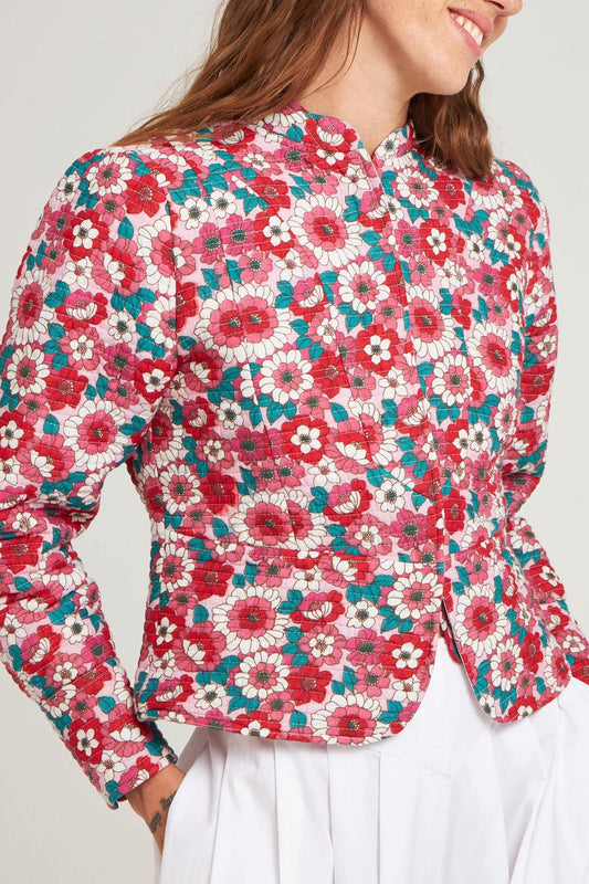 Veste matelassée Blossom rouge