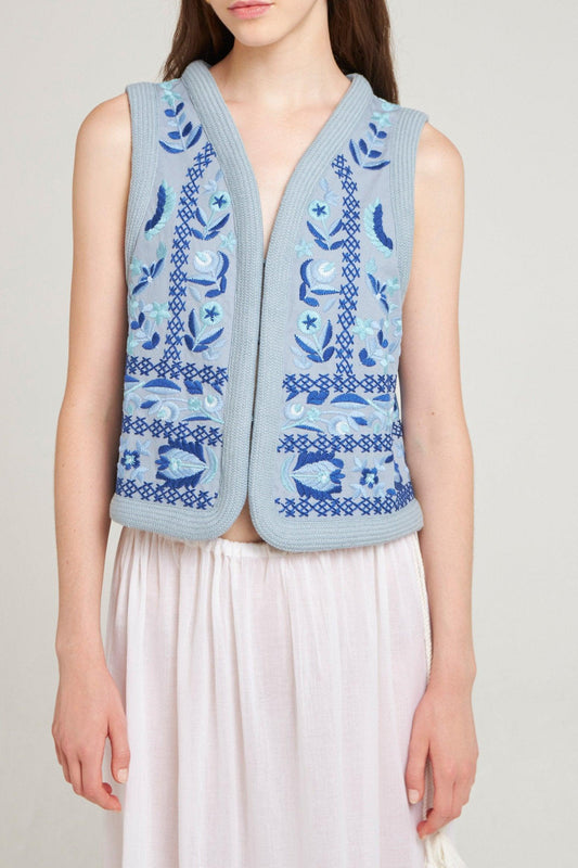 Andrea embroidered vest