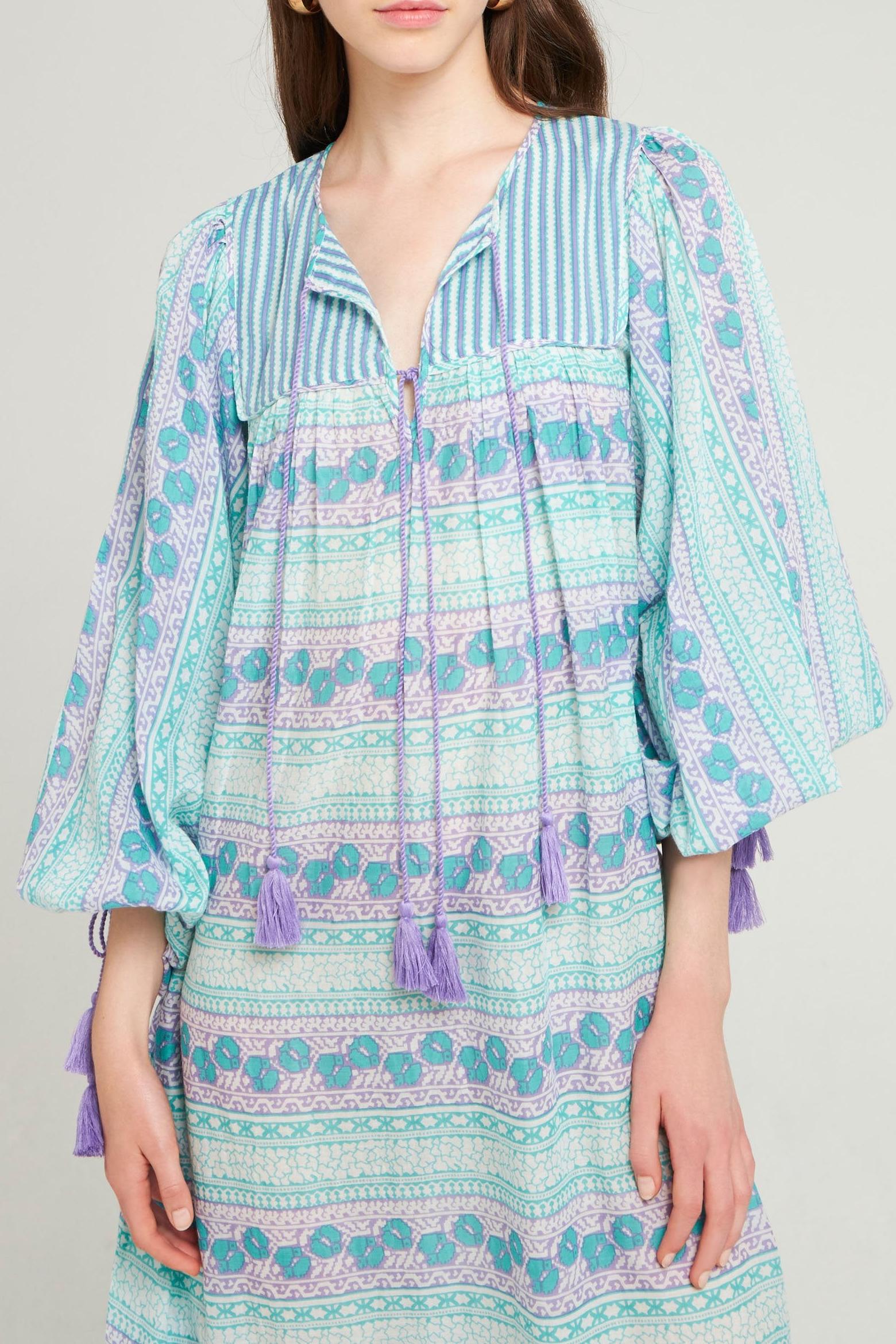 Robe longue Amelie bleu