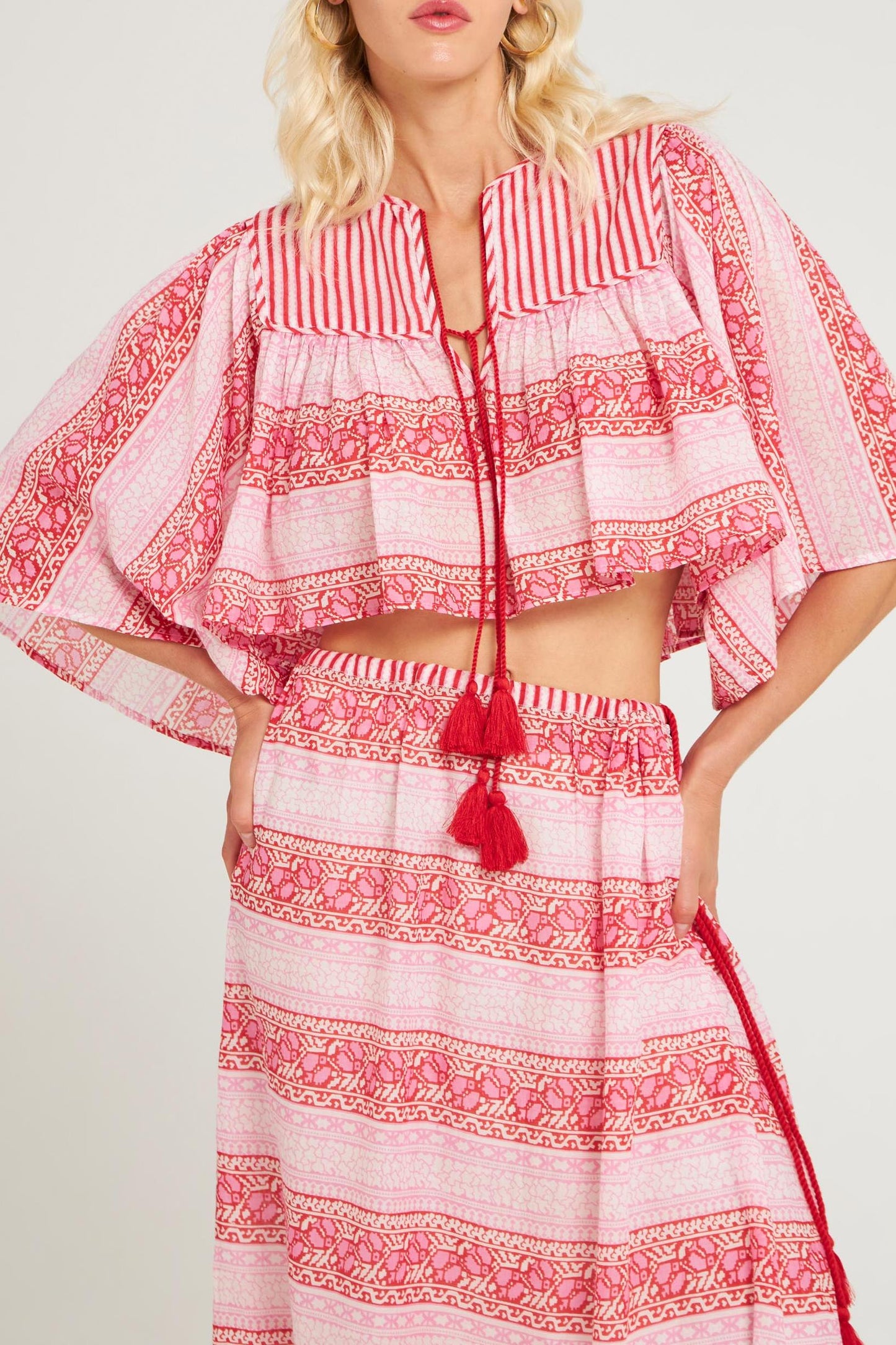 Amelie print crop top