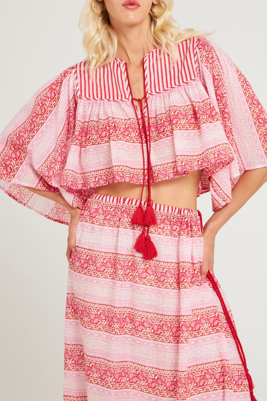 Amelie print crop top