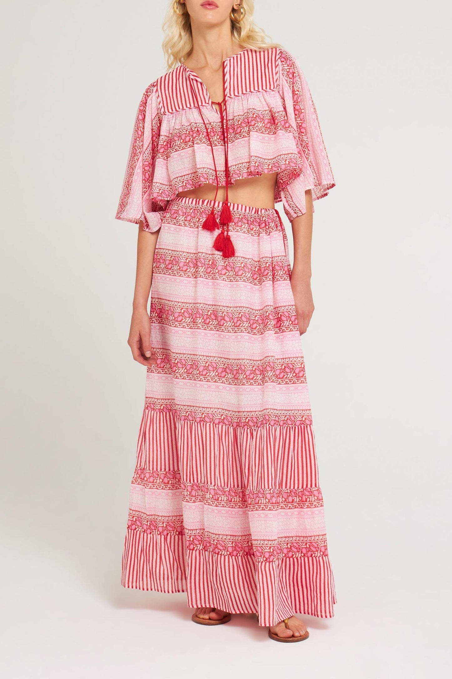 Amelie print crop top