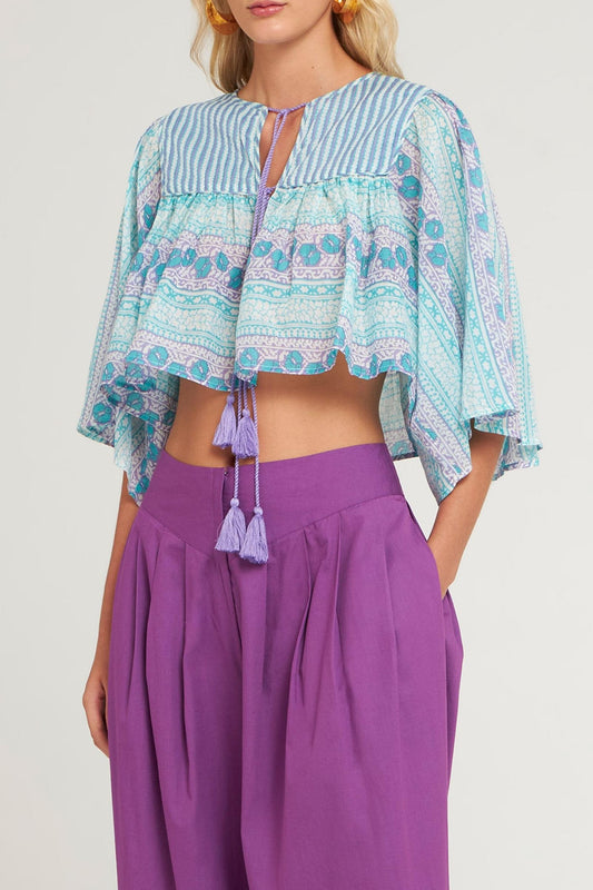 Amelie print crop top