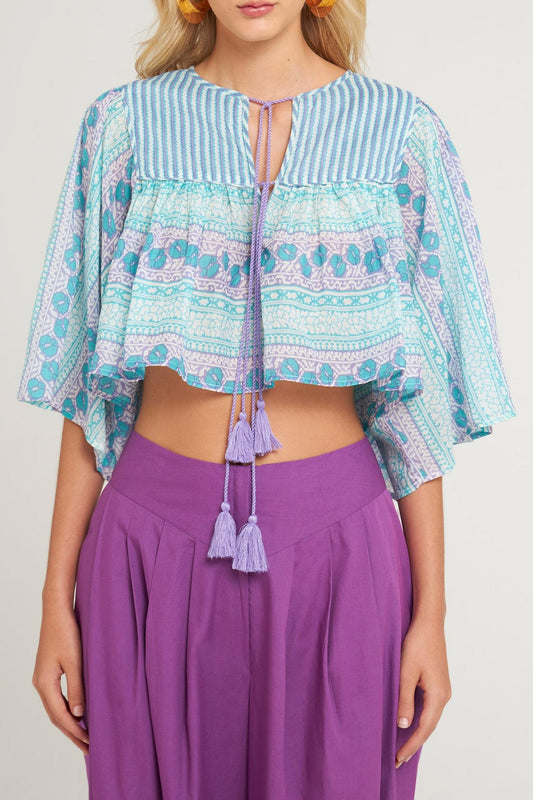 Amelie print crop top