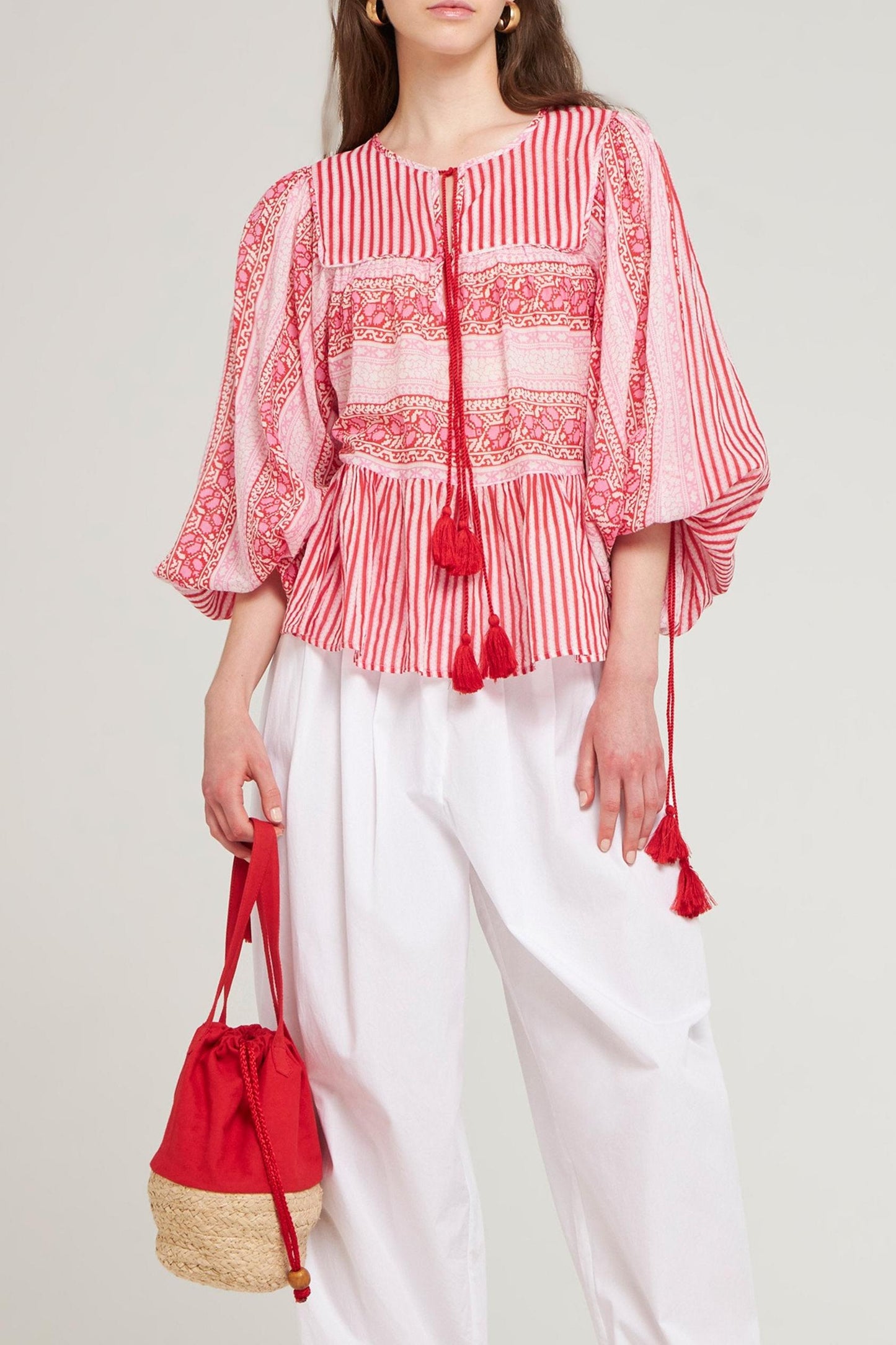 Blouse imprimée Amelia rose