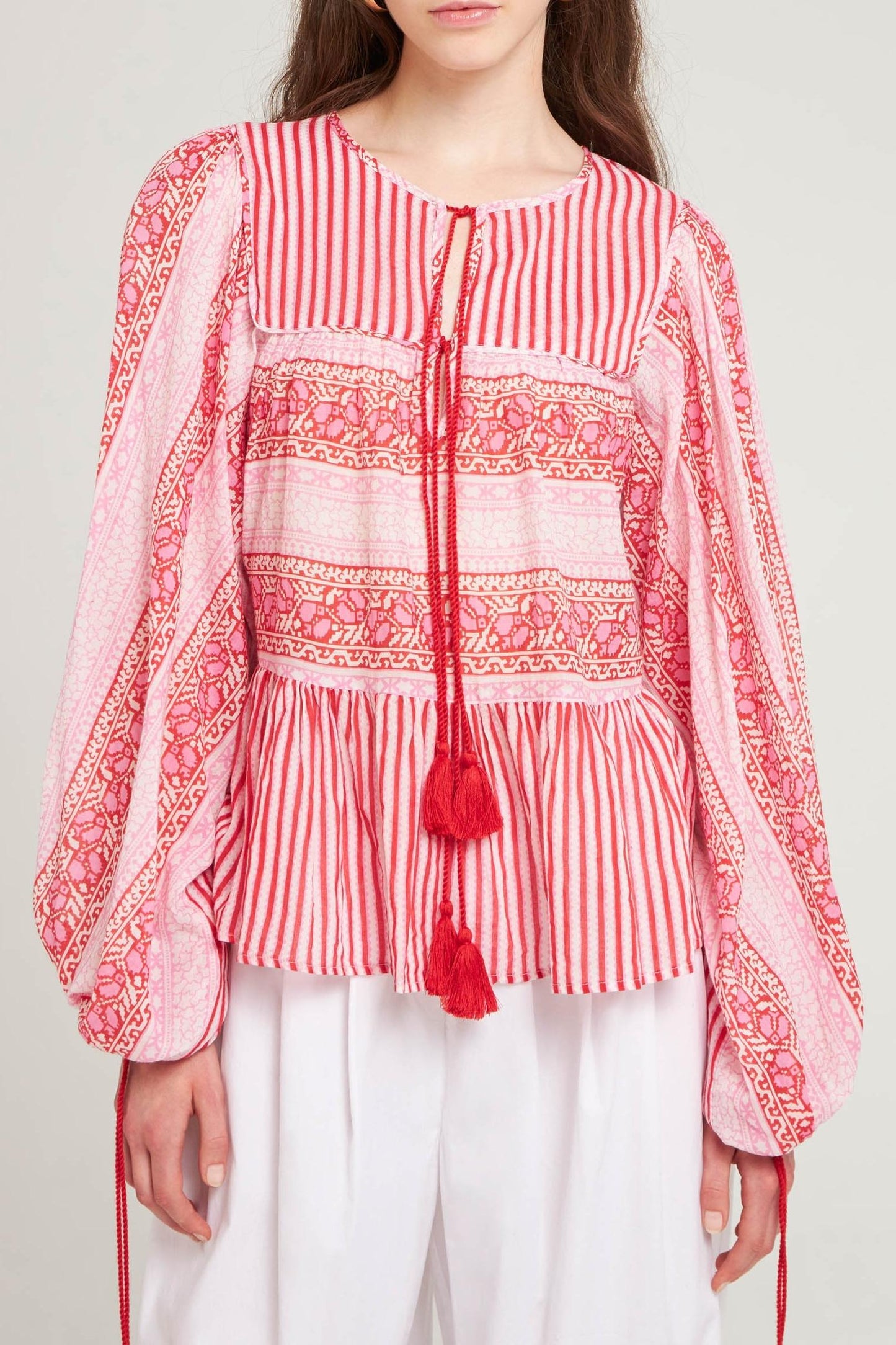 Blouse imprimée Amelia rose