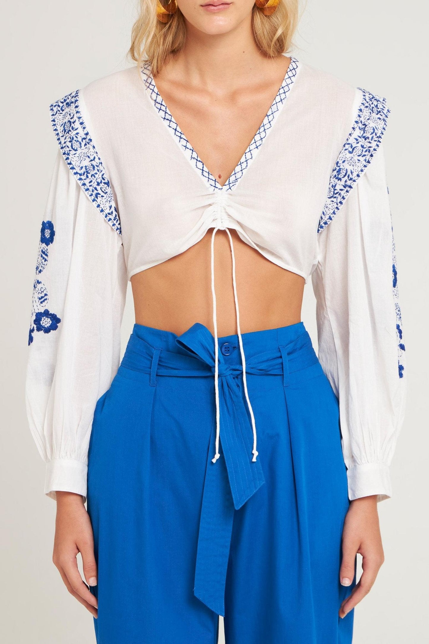Alani embroidered crop top