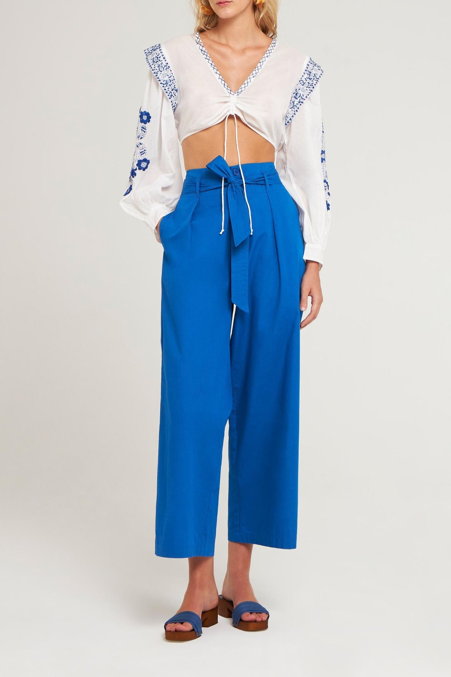 Alani embroidered crop top