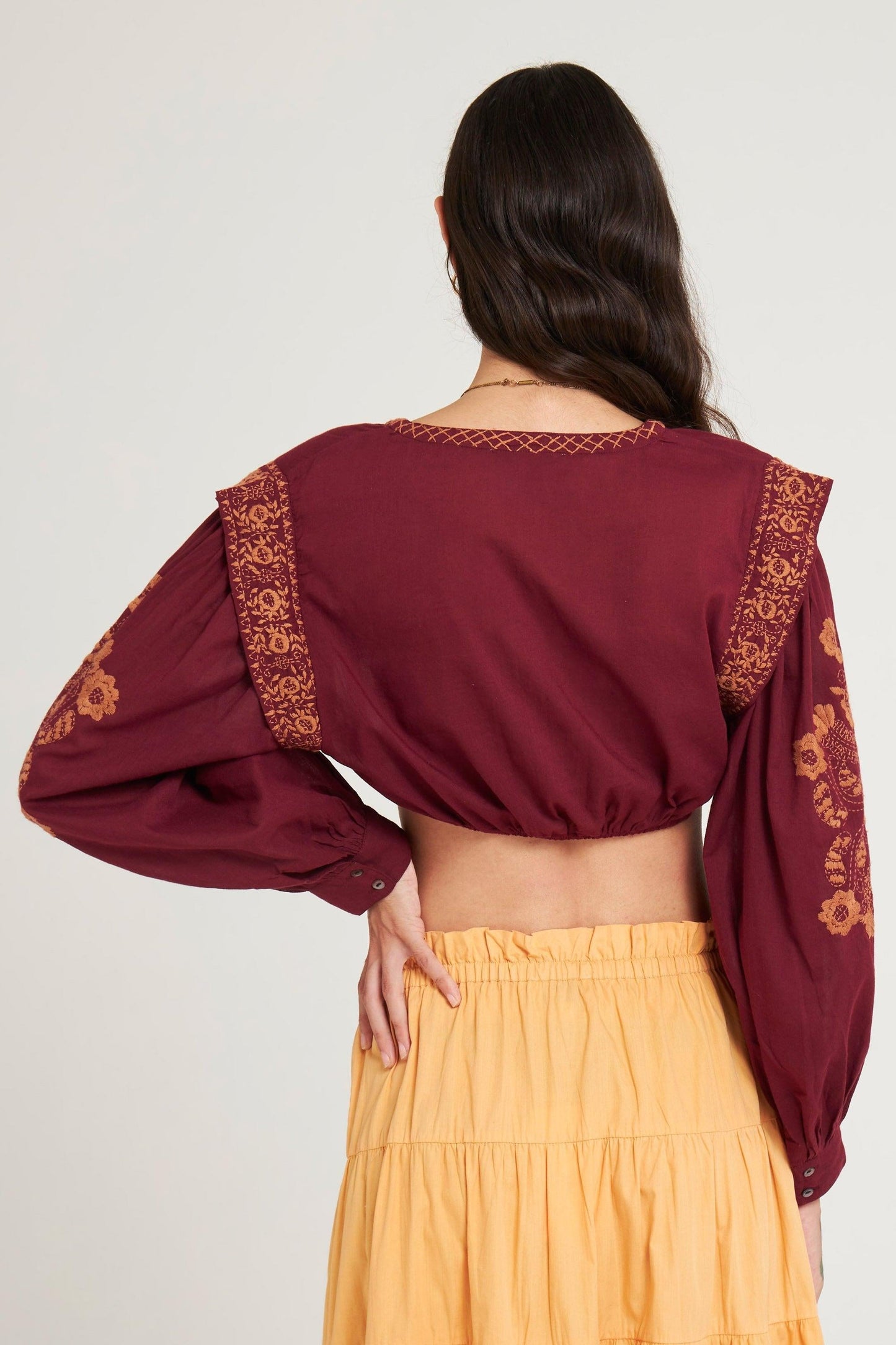 Alani embroidered crop top