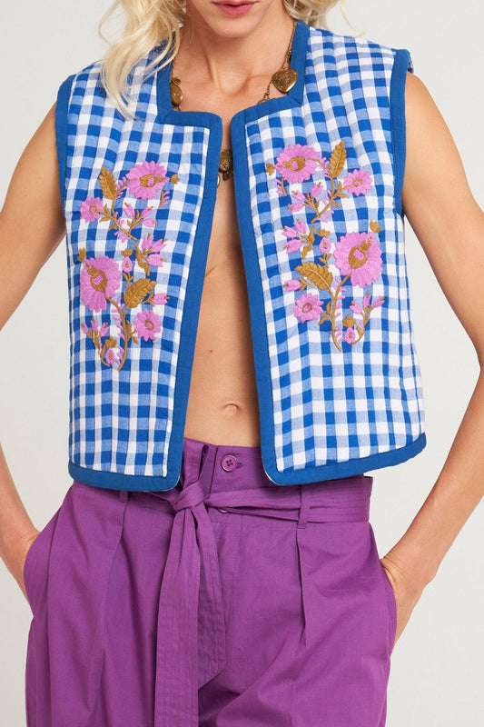 Gilet brodé Polly