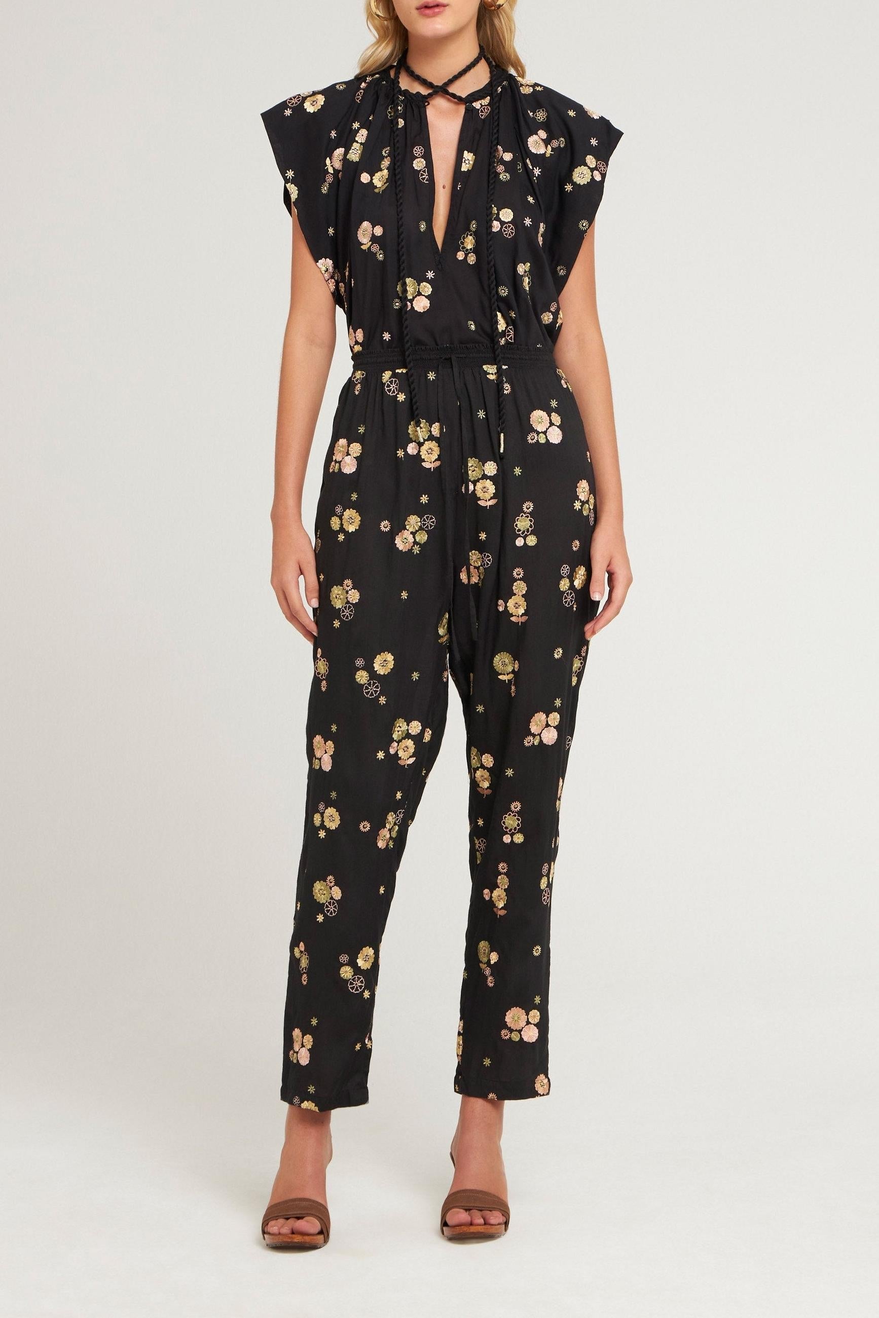 Pantalon fluide brodé Lola