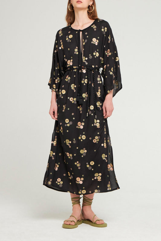 Vestido largo bordado Lola