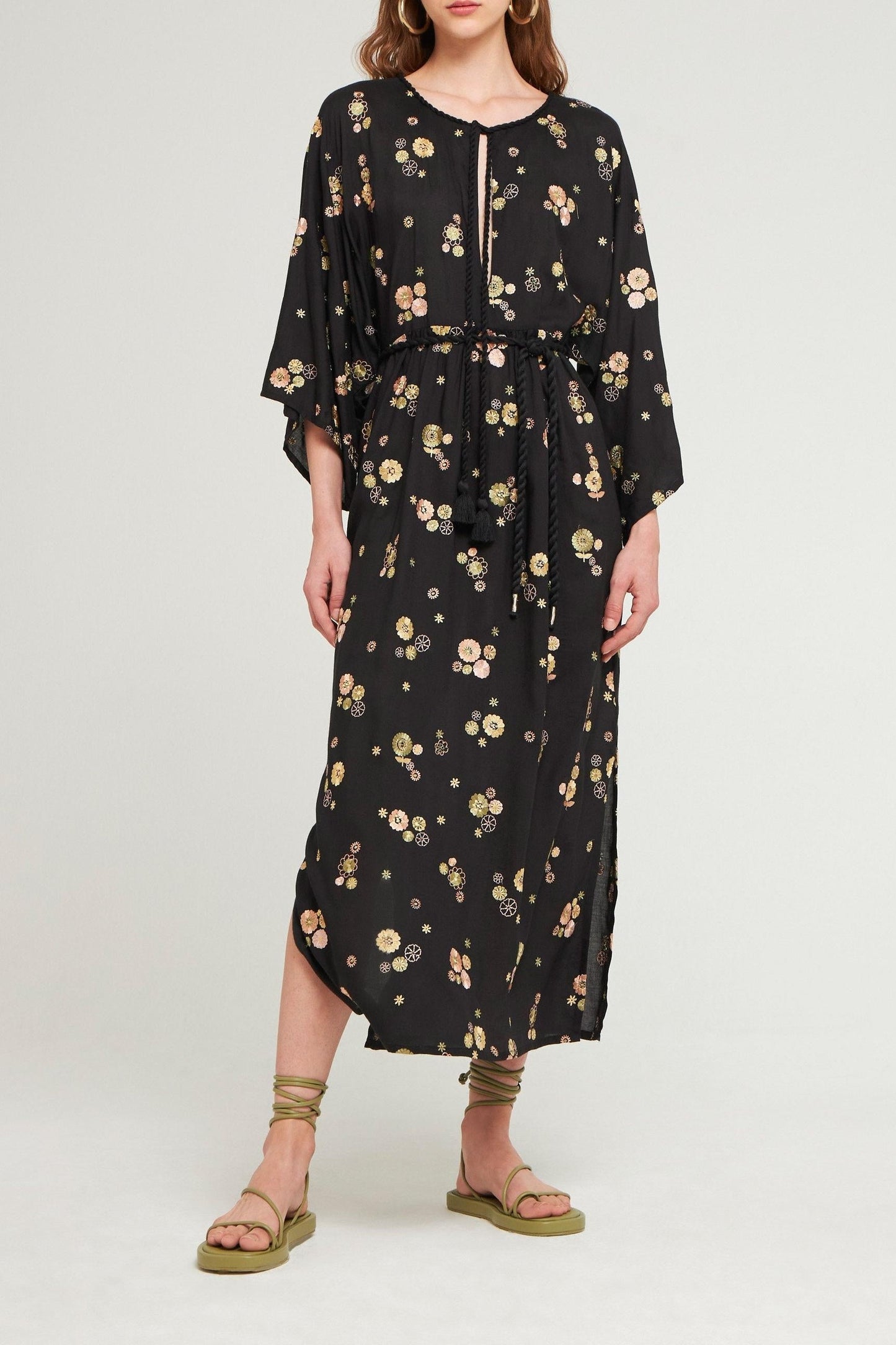 Lola embroidered maxi dress