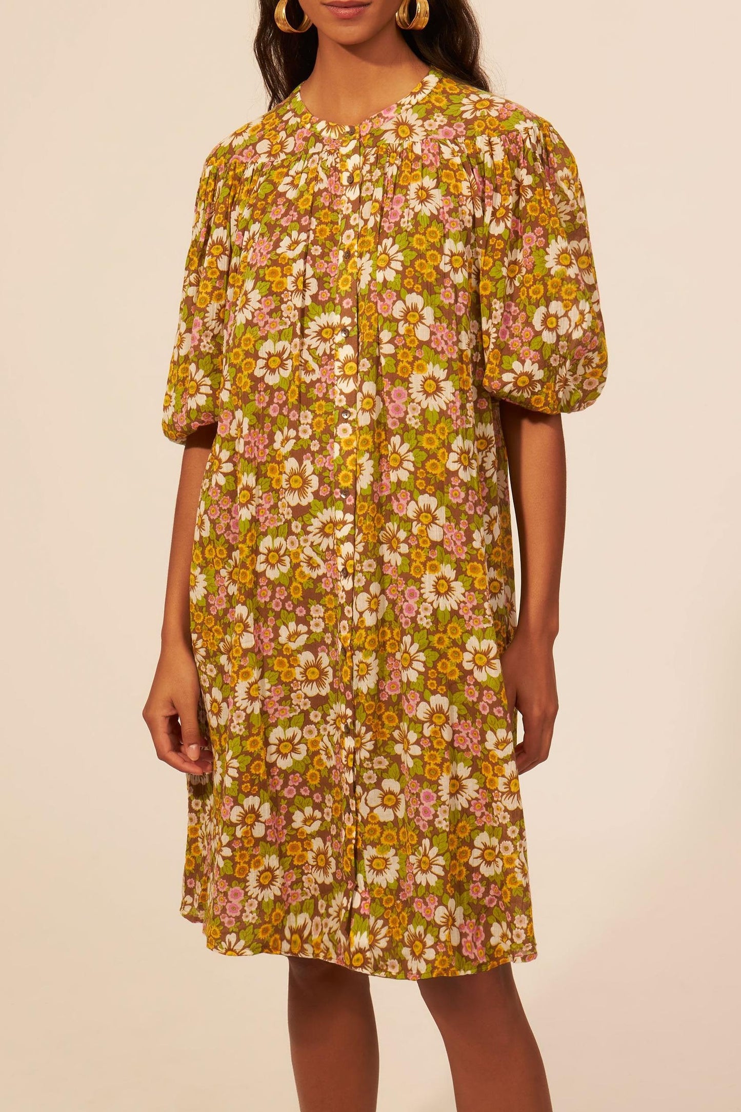 Aline printed short dress