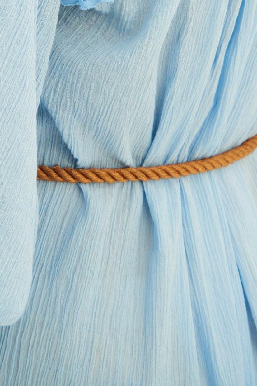 Vestido bordado Pietro - Azul