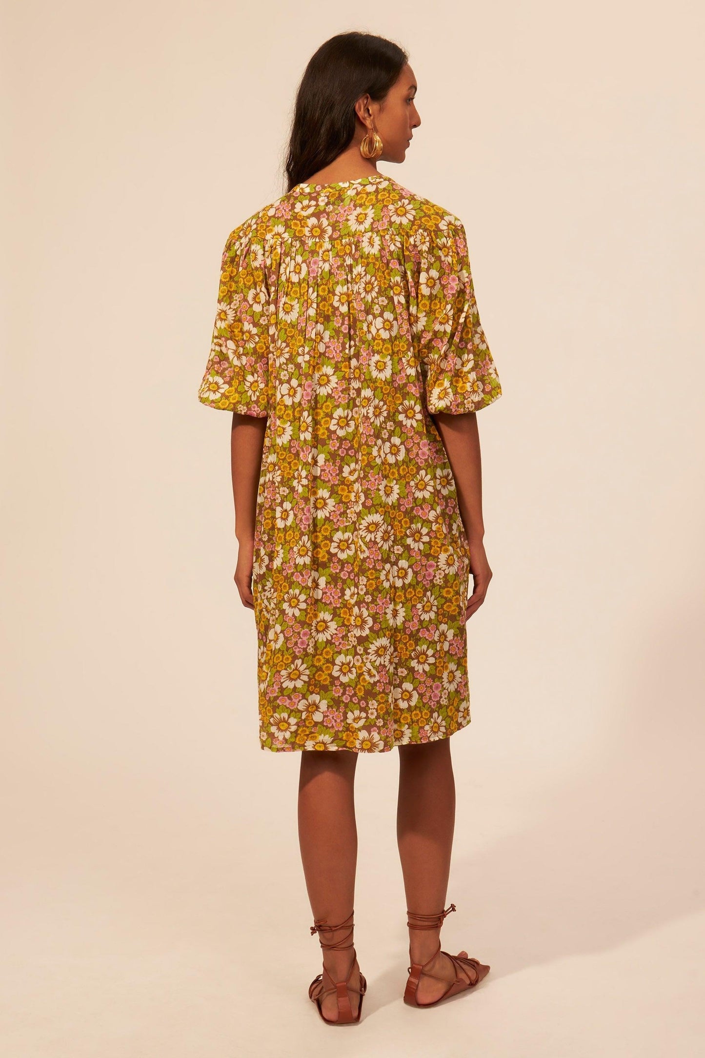 Aline printed short dress