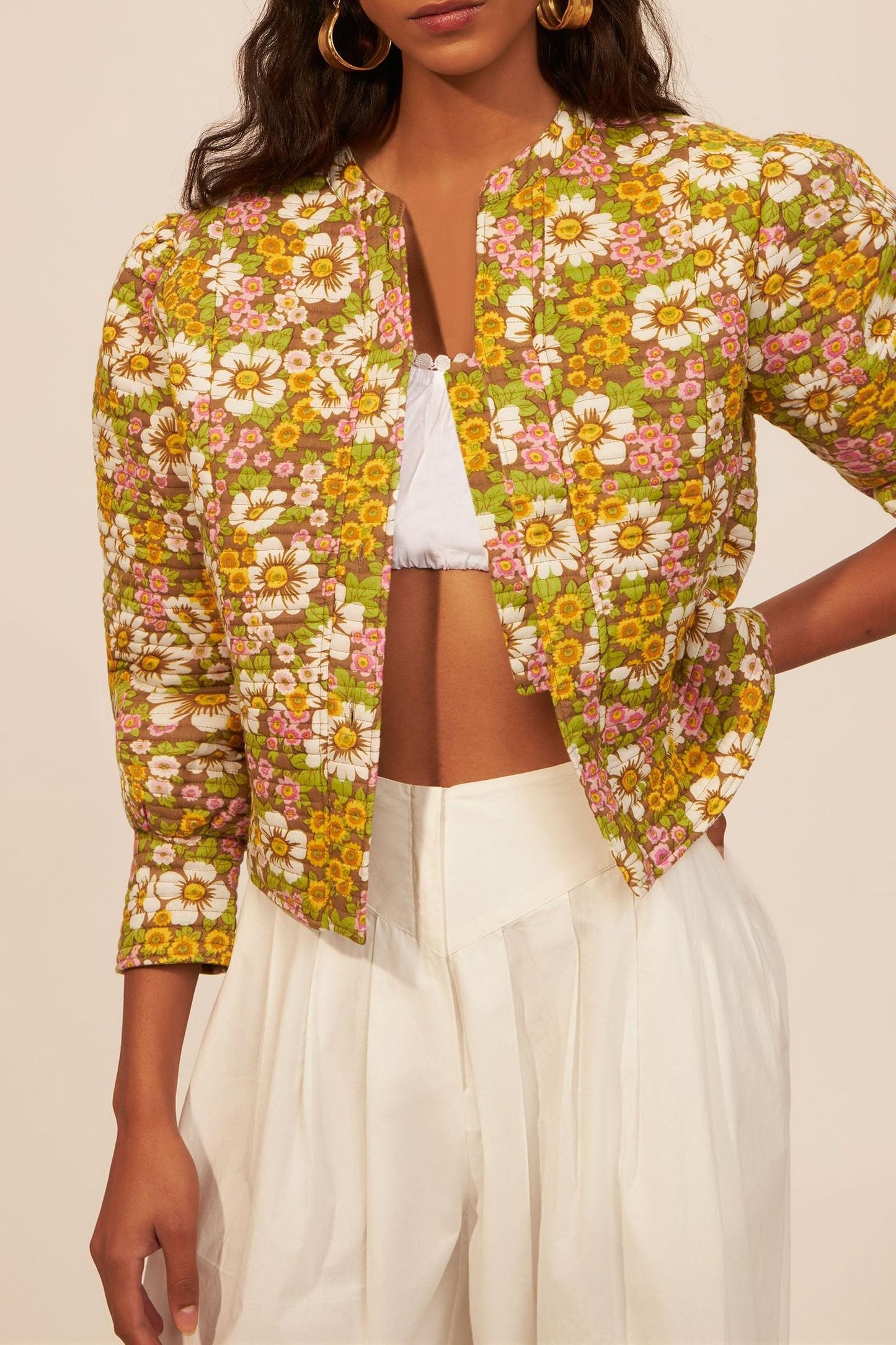 Aline printed quilted jacket