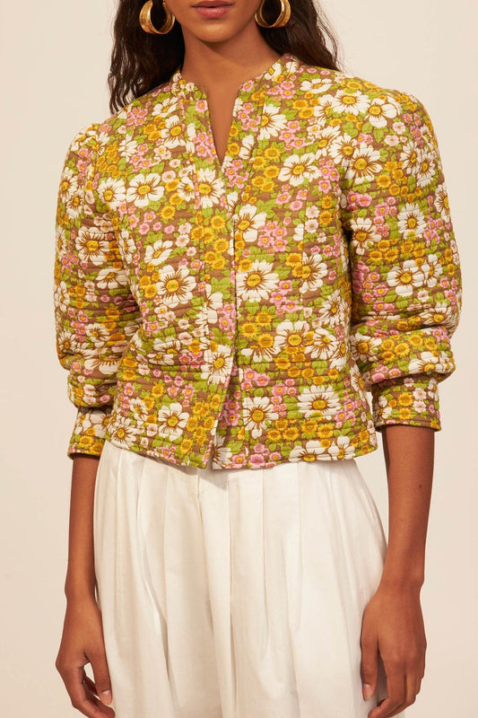 Aline printed quilted jacket
