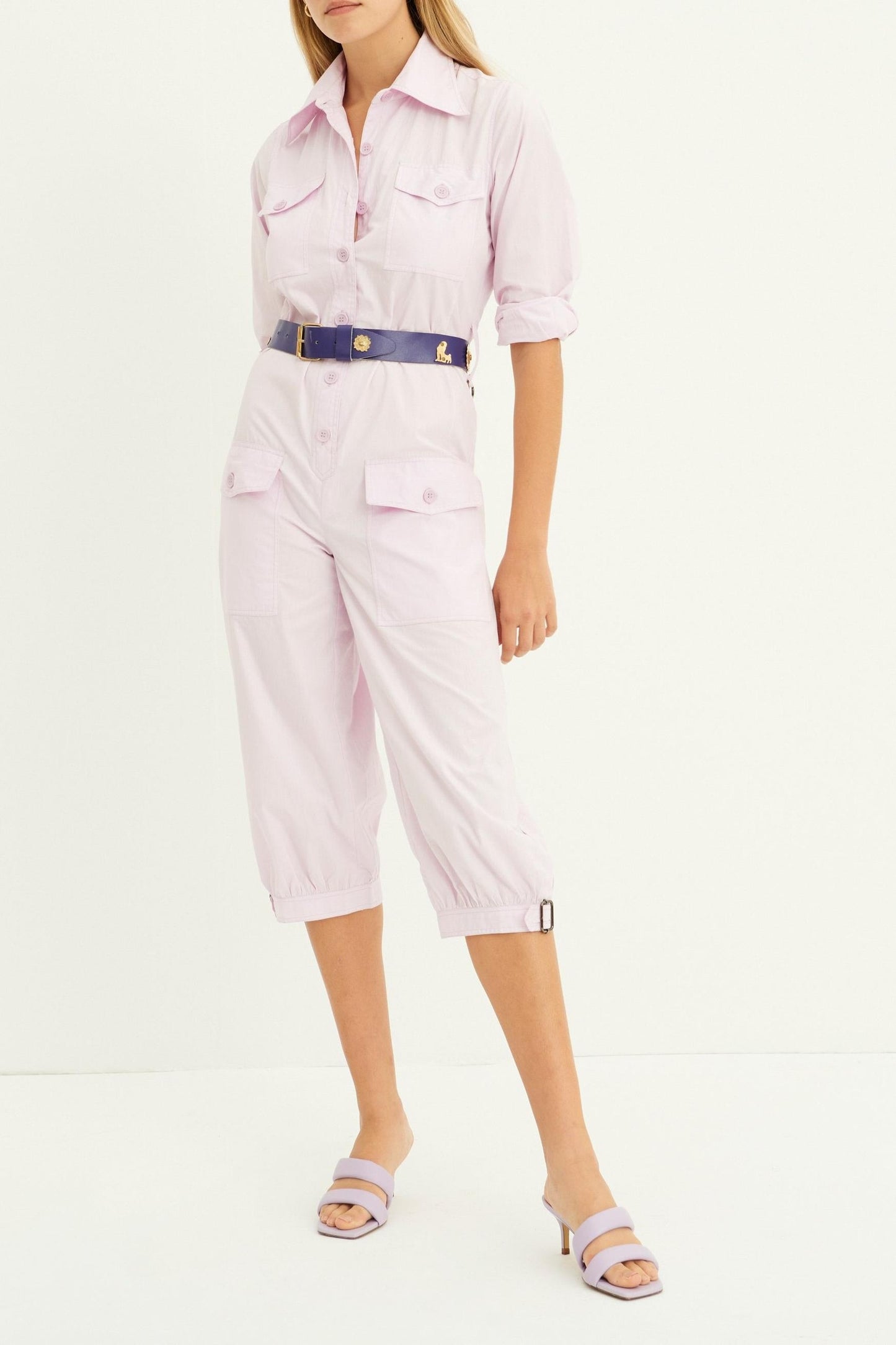 Kala Cotton Jumpsuit - Lilac