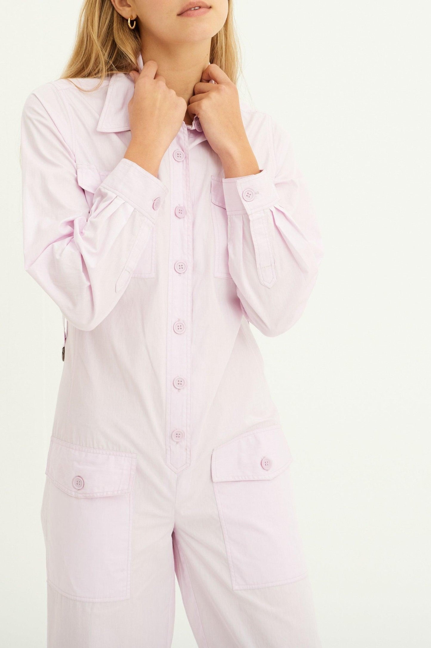 Kala Cotton Jumpsuit - Lilac