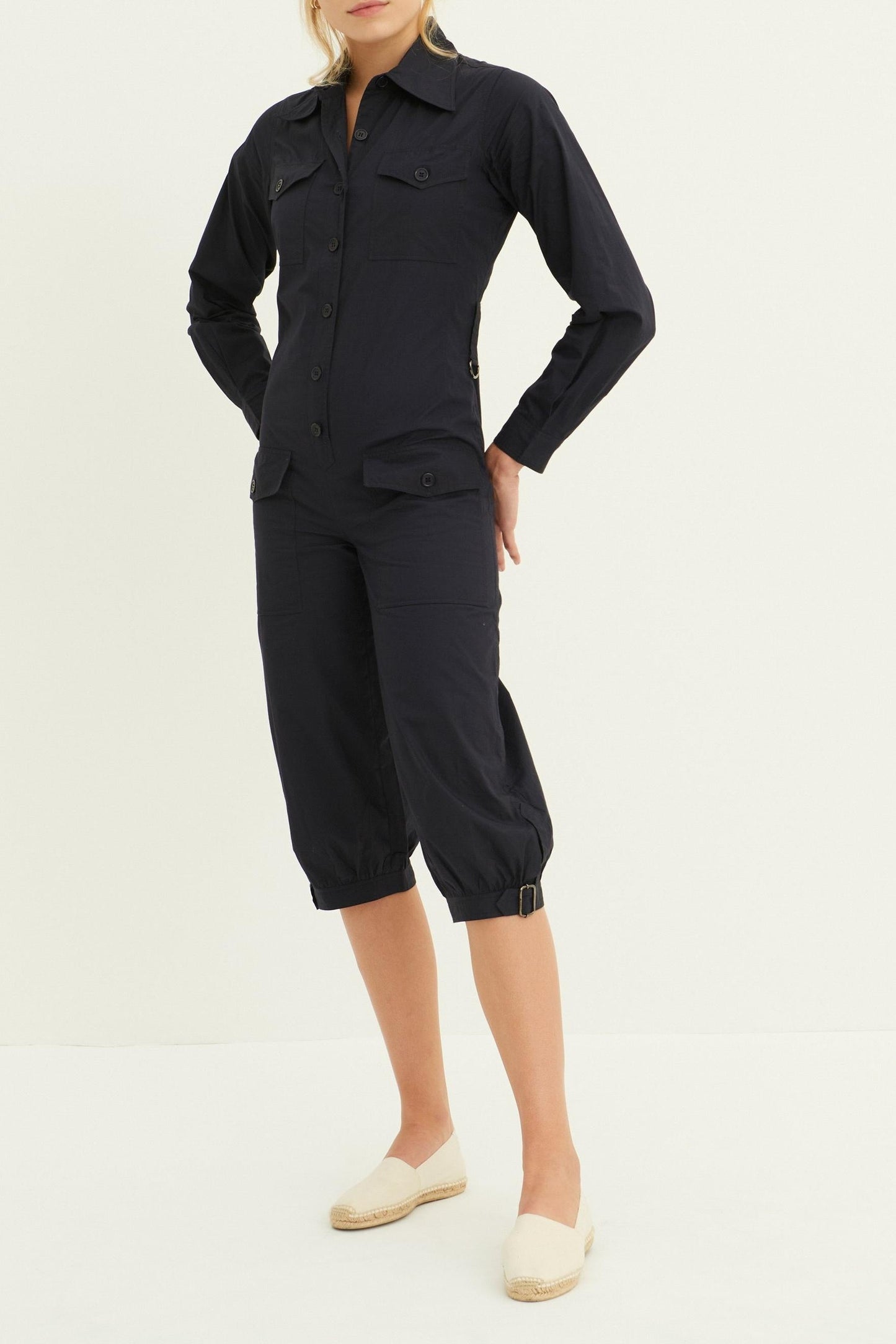 Kala Cotton Jumpsuit - Navy