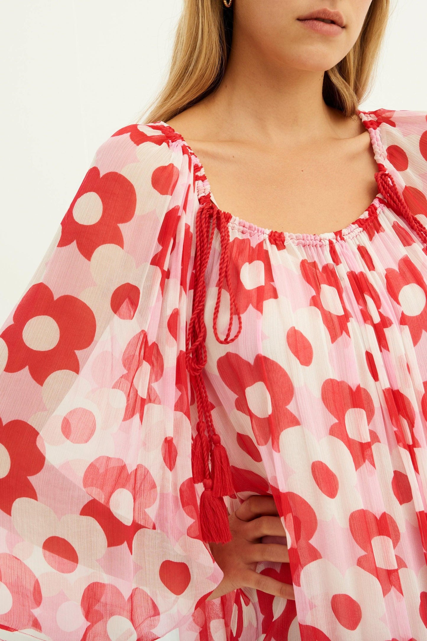 Jucy Flowing Short Dress - Red