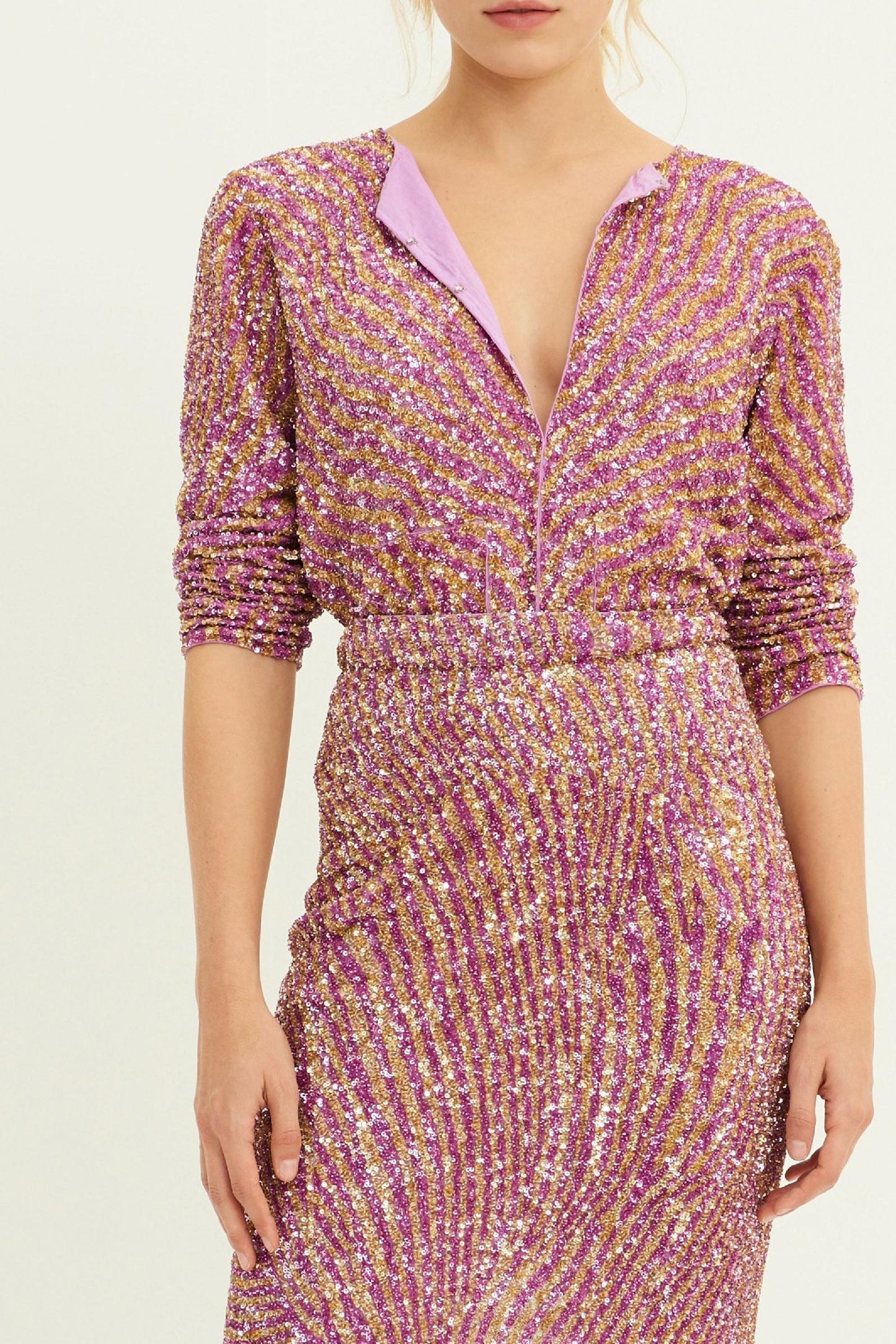 Jeanne Embroidered Sequin Jacket - Lilac