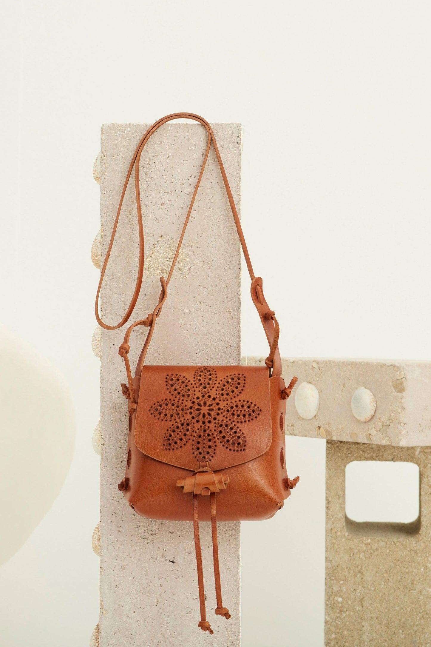 Janis embossed leather mini bag