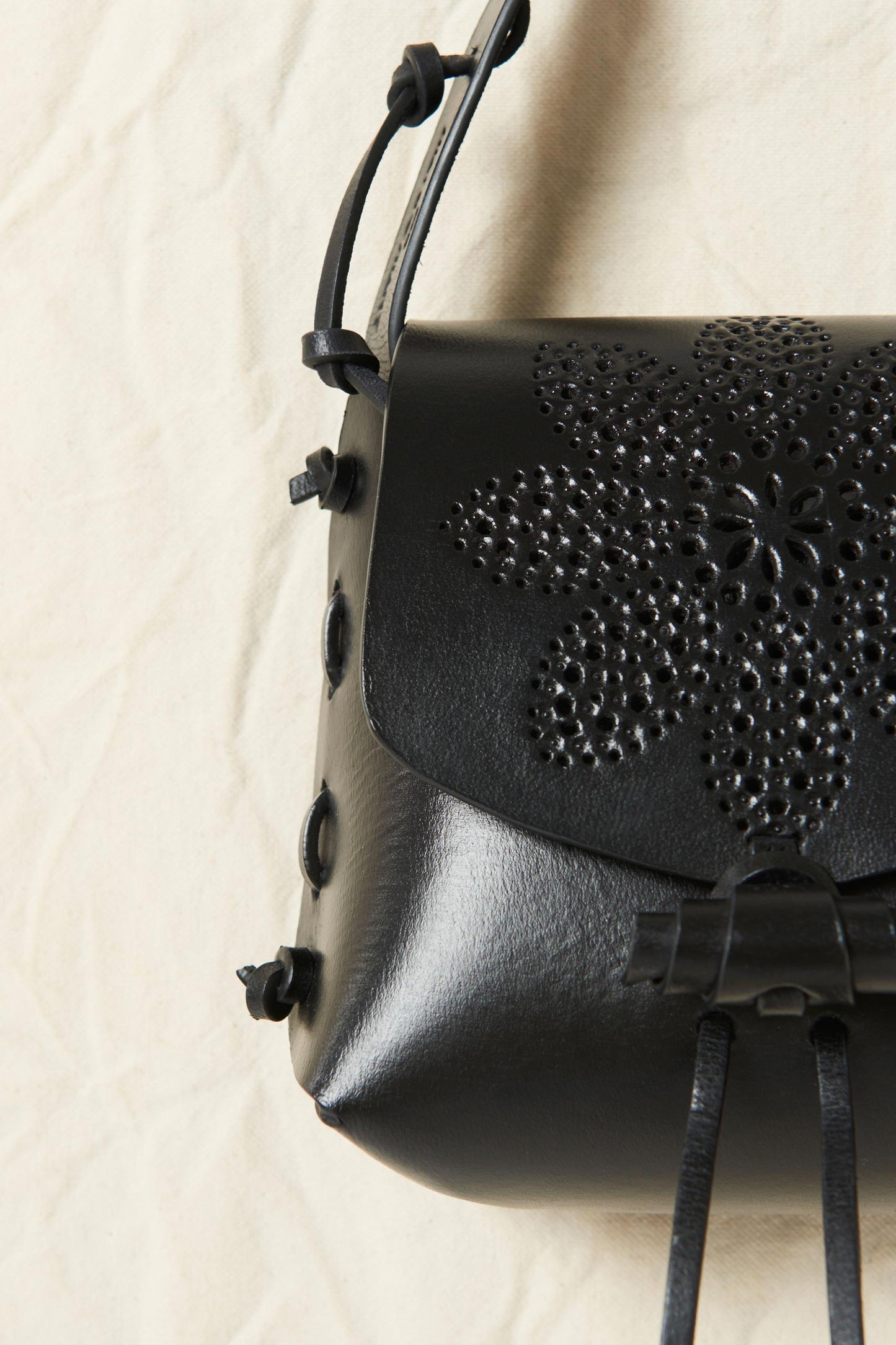 Janis embossed leather mini bag