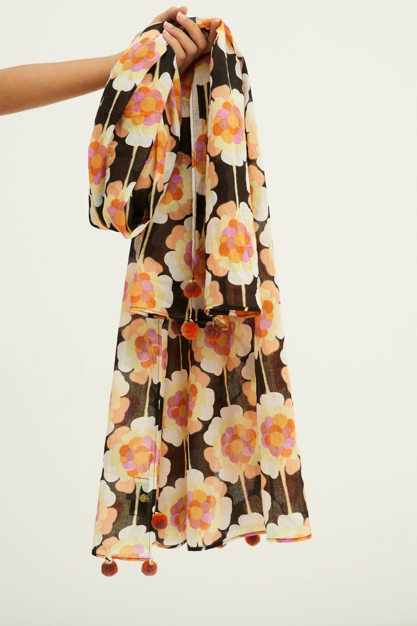 Flowy Printed Pareo - Brown